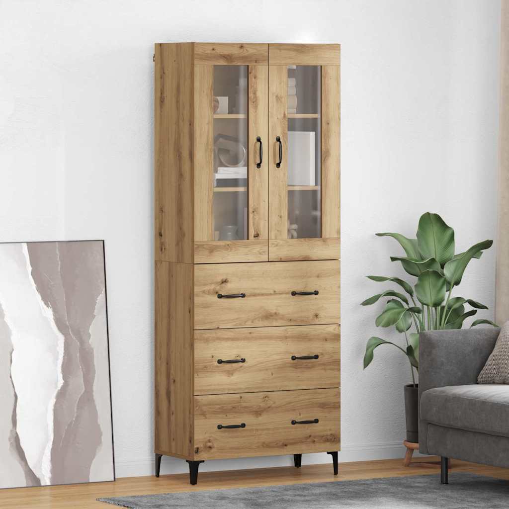 Highboard Artisan-Eiche 69,5 x 34 x 180 cm Holzwerkstoff