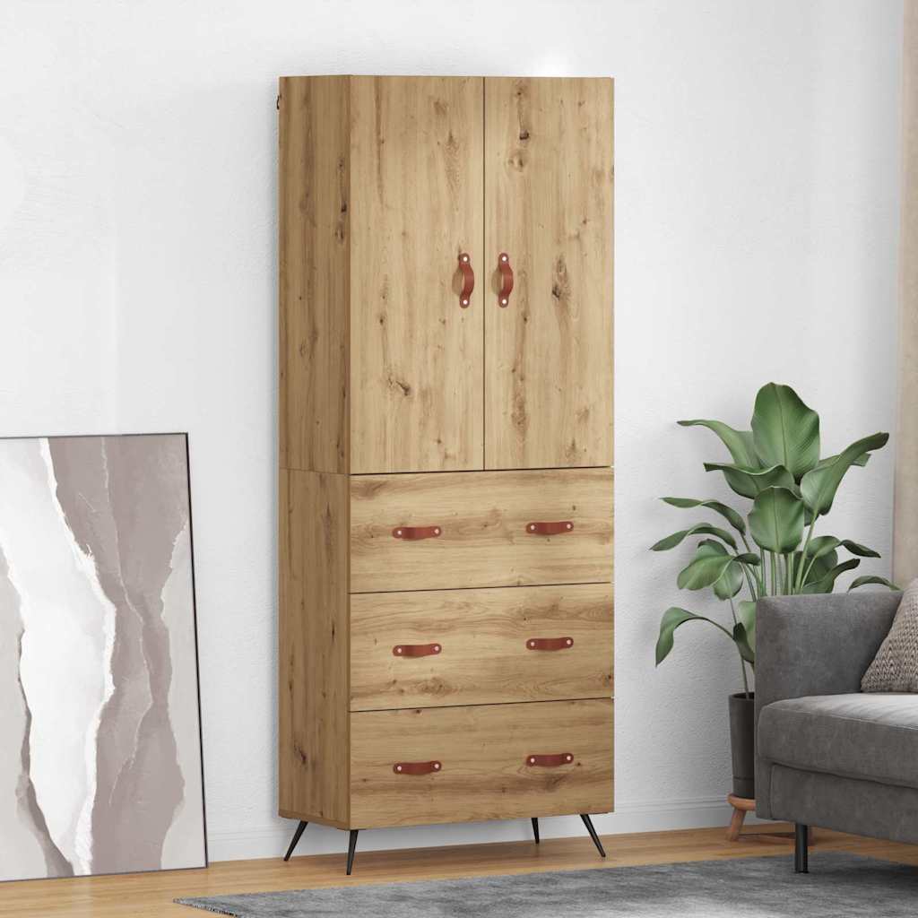 Highboard Artisan-Eiche 69,5 x 34 x 180 cm Holzwerkstoff