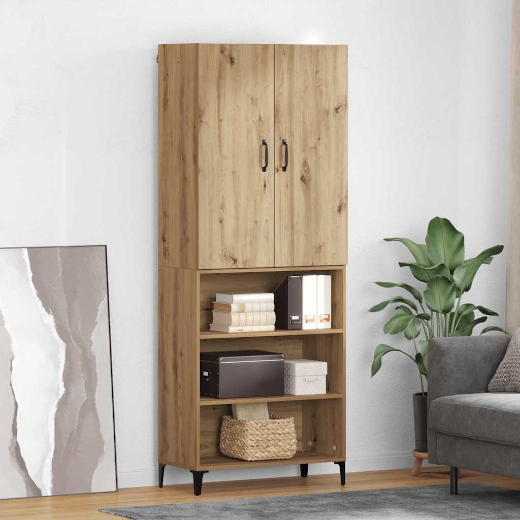 Highboard Artisan-Eiche 69,5 x 34 x 180 cm Holzwerkstoff