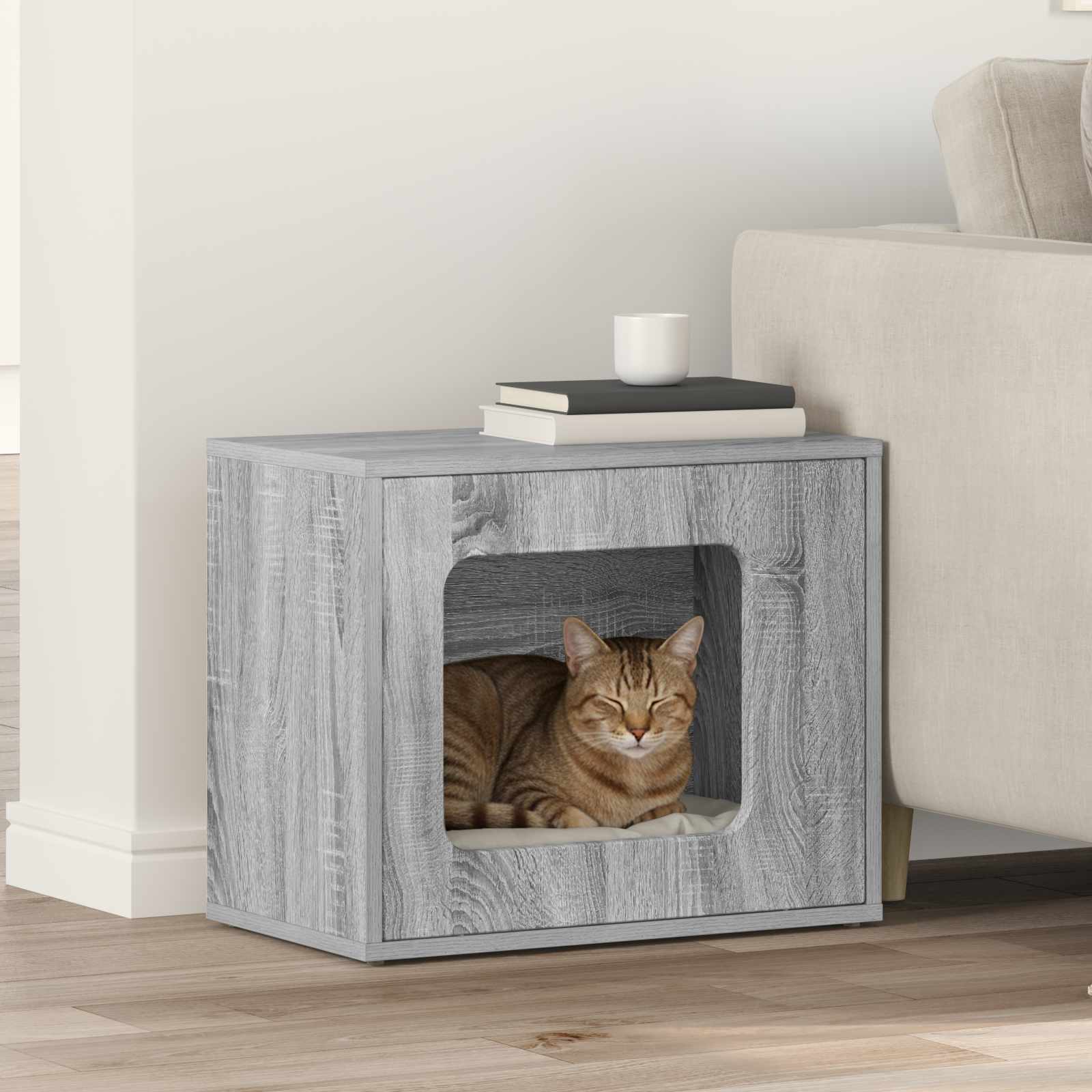 Katzenhaus Sonoma-Grau 51 x 30 x 42,5 cm Holzwerkstoff