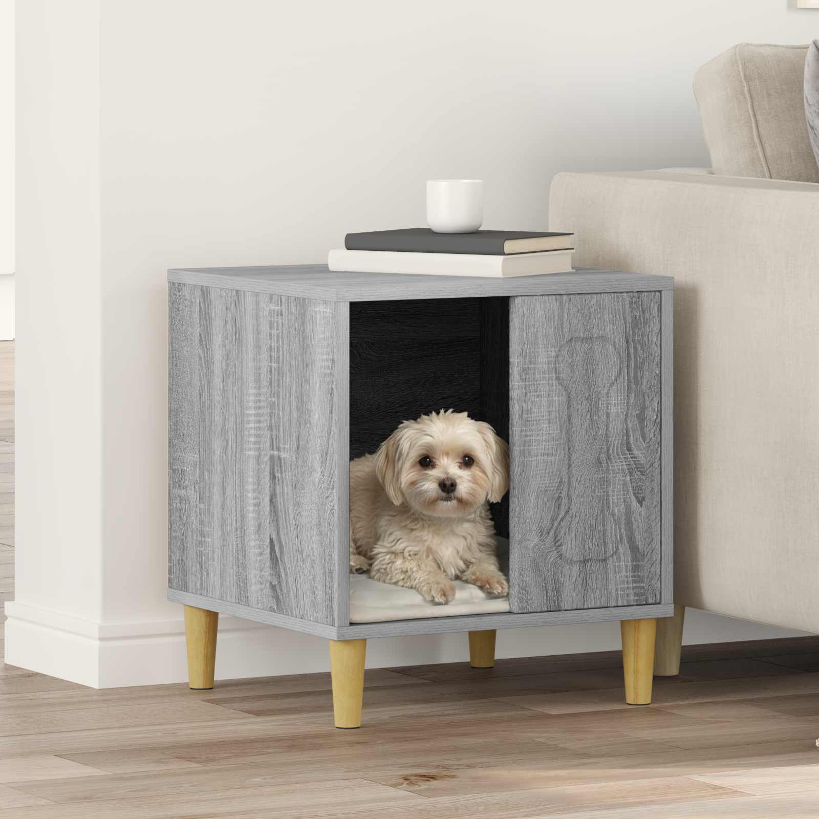Hundehütte Sonoma-Grau 44 x 42 x 49 cm Holzwerkstoff