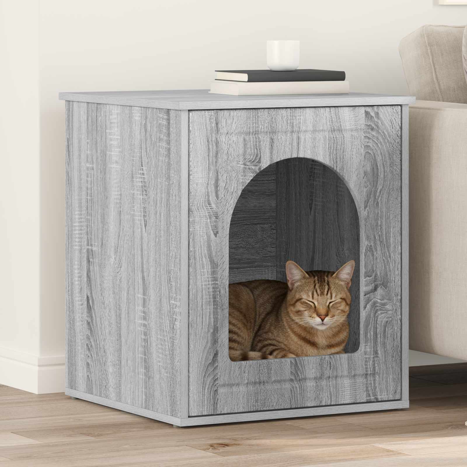 Katzenhaus Sonoma-Grau 53 x 52 x 62 cm Holzwerkstoff