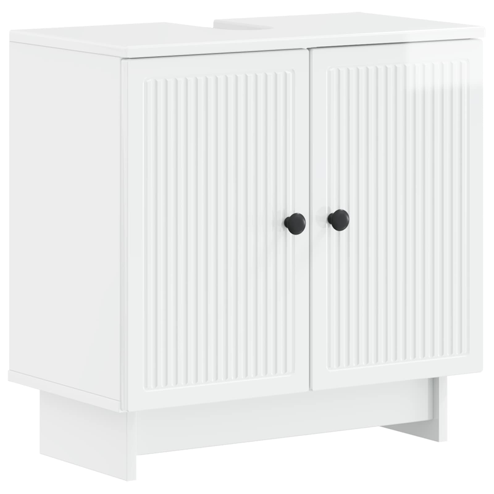 Waschbeckenschrank EDE Hochglanz Weiß 59,5 x 31,5 x 59 cm