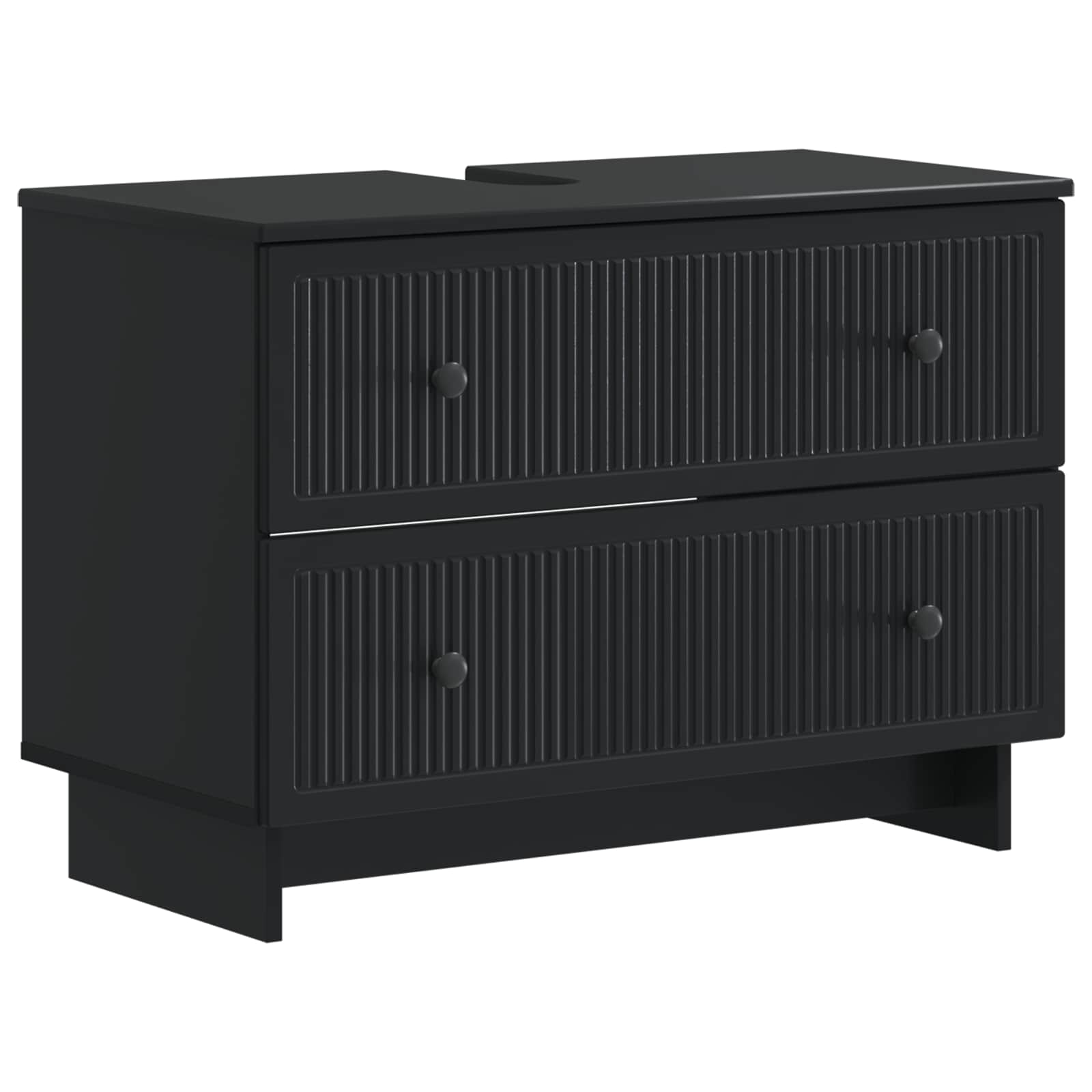 Waschbeckenschrank EDE Schwarz 82 x 41 x 59 cm Holzwerkstoff
