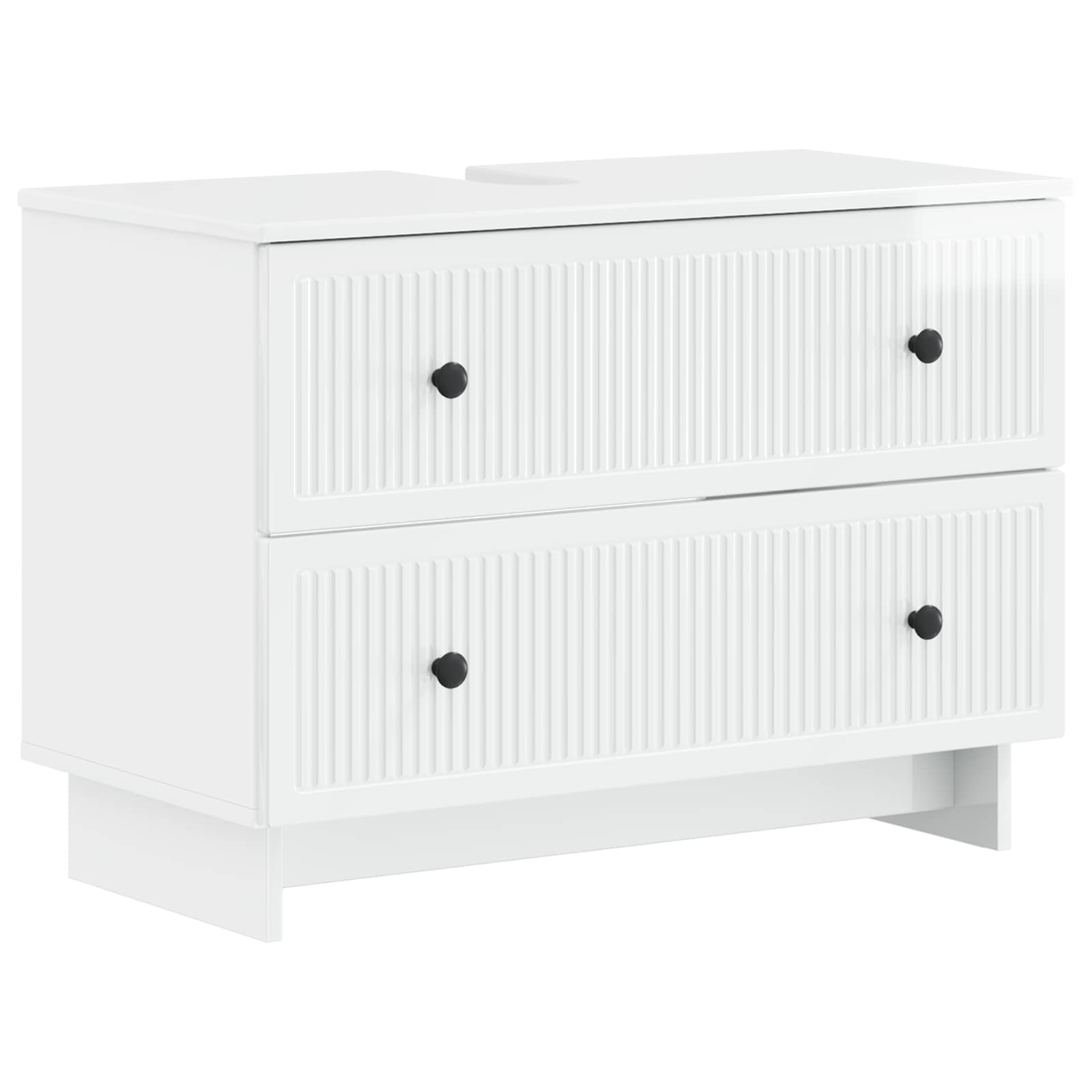 Waschbeckenschrank EDE Hochglanz Weiß 82 x 41 x 59 cm