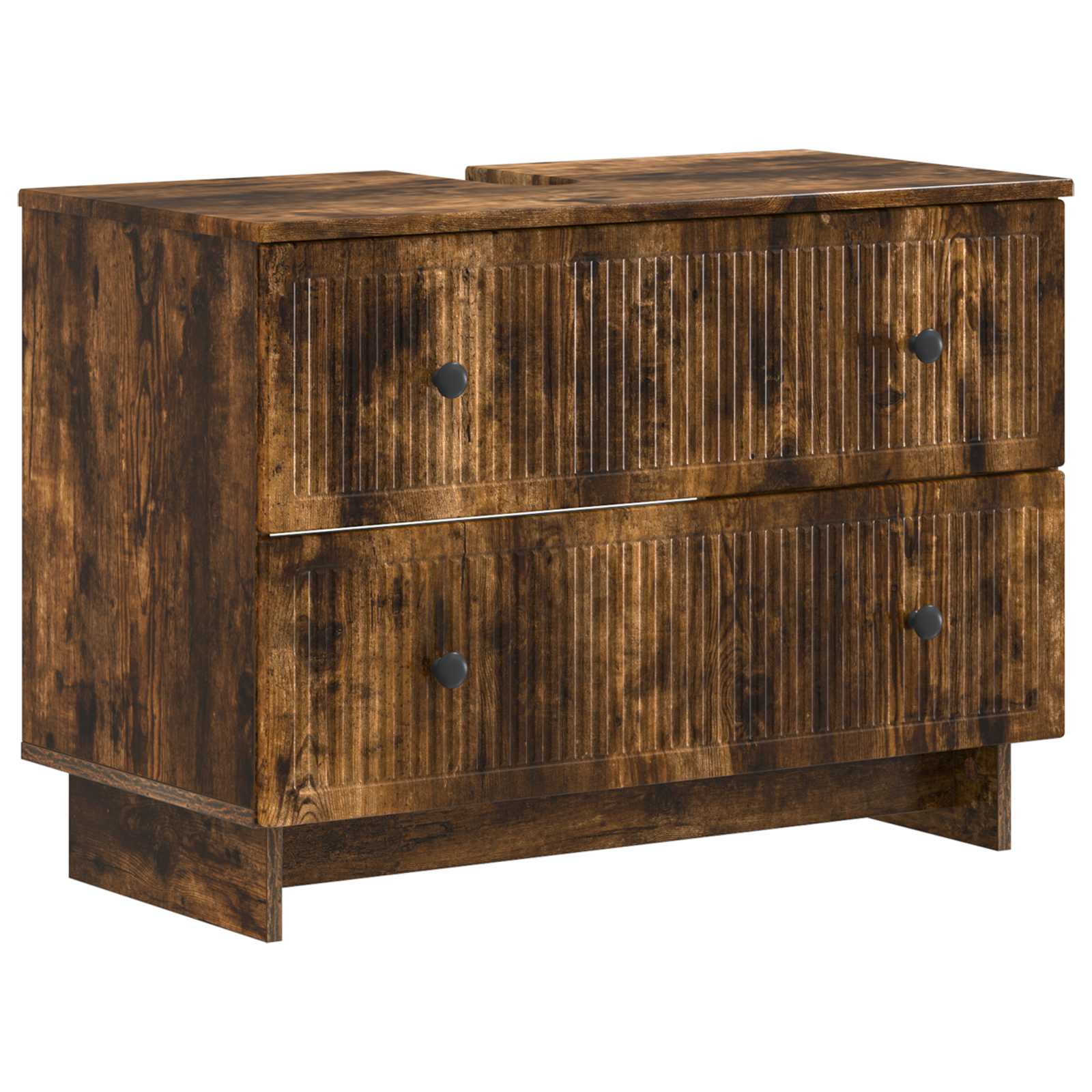 Waschbeckenschrank EDE Raucheiche 82 x 41 x 59 cm Holzwerkstoff
