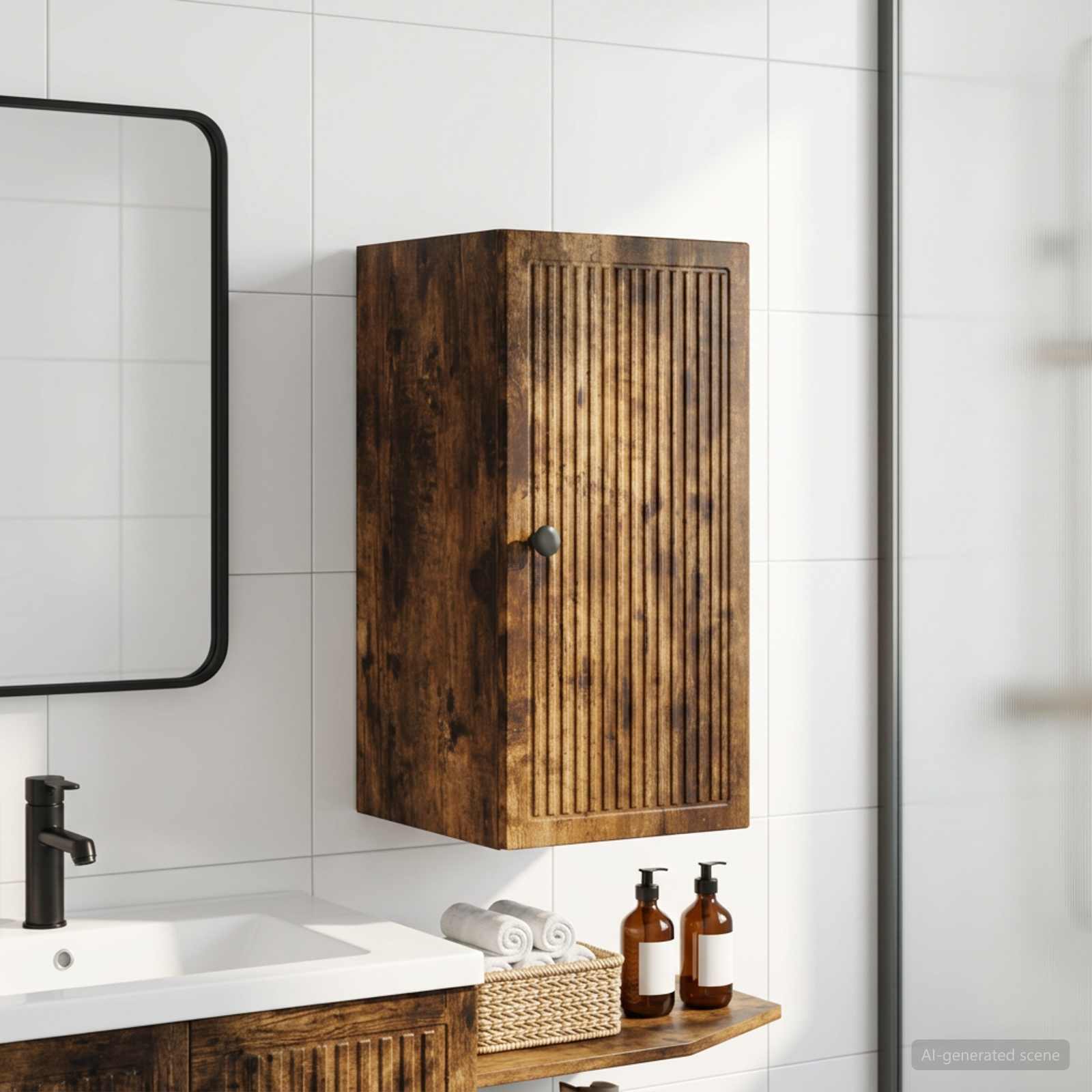 Badezimmer-Wandschrank EDE Raucheiche 30 x 31 x 59 cm