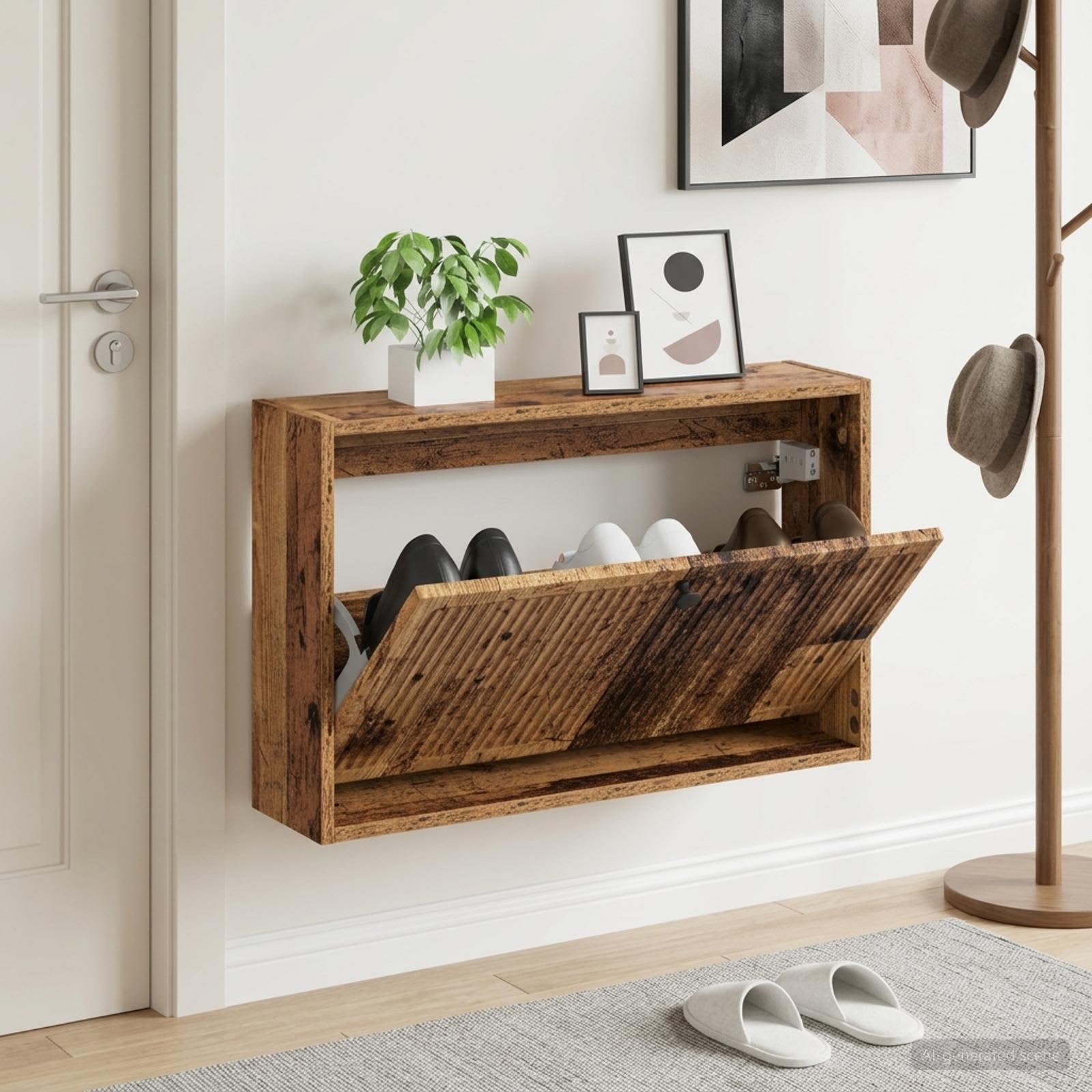 Wandmontierter Schuhschrank EDE 71 x 17 x 43 cm Holzwerkstoff