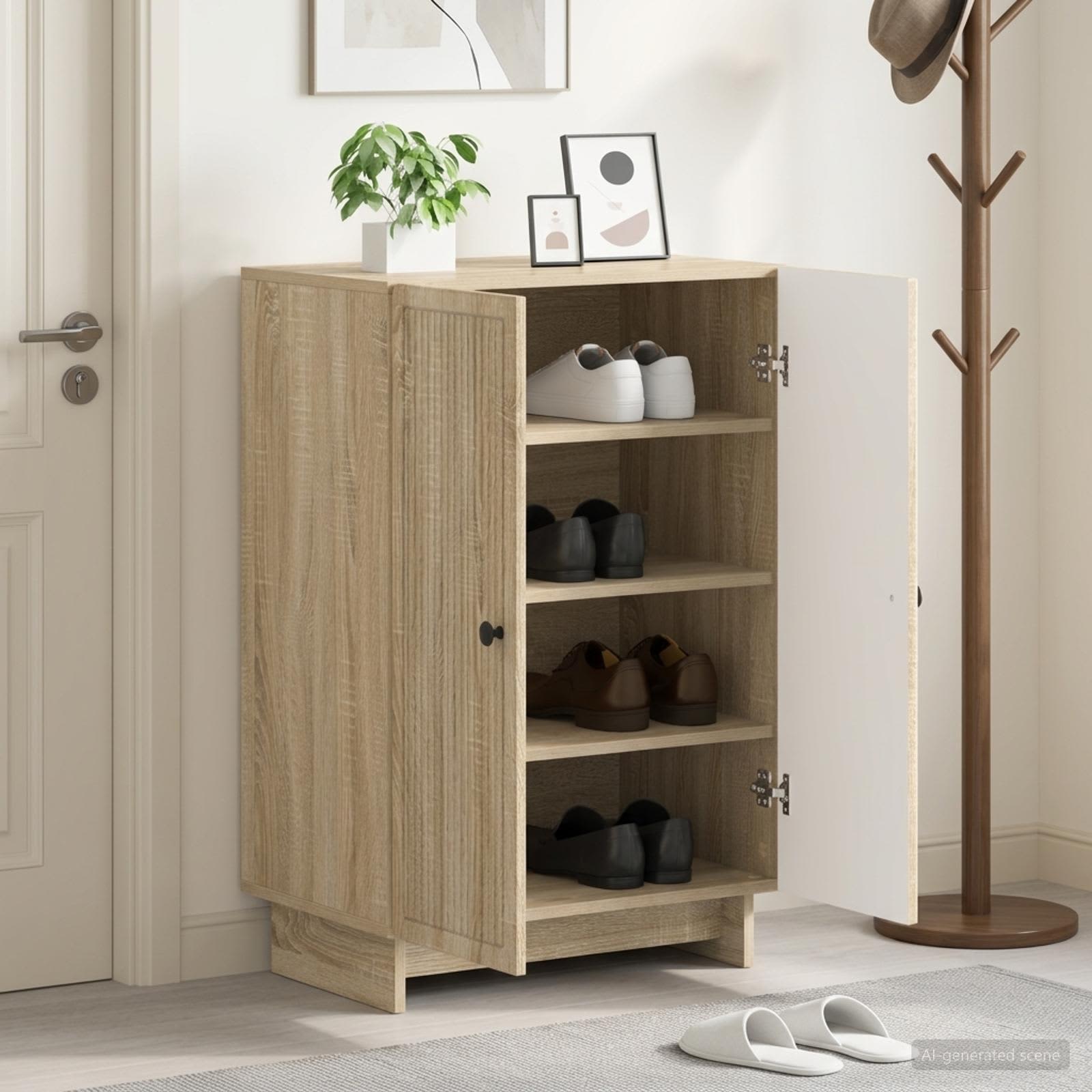Schuhschrank EDE 59,5 x 39,5 x 90 cm Holzwerkstoff Sonoma-Eiche