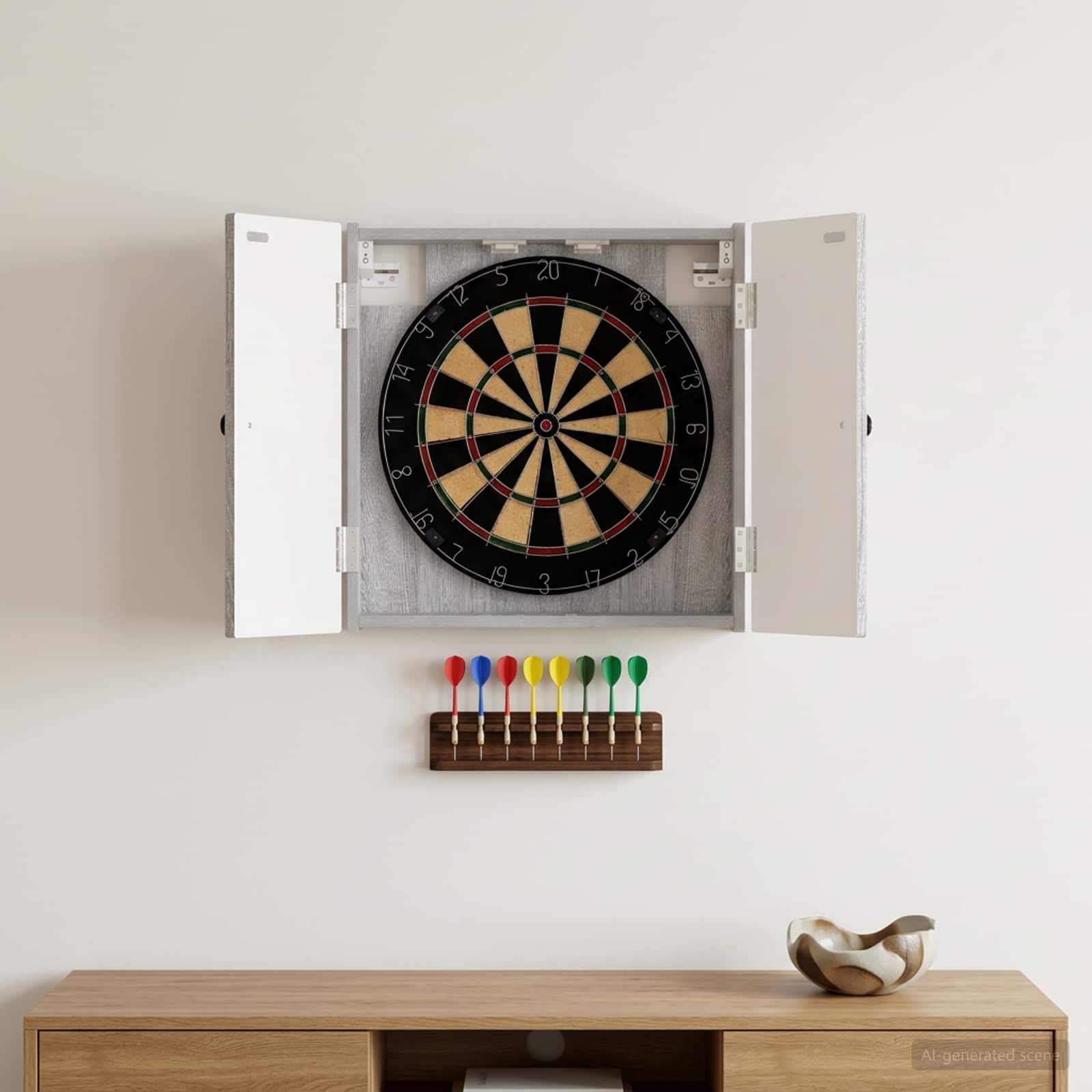 Dartboard Schrank BREDA Sonoma-Grau 52,5 x 10,5 x 53,5 cm
