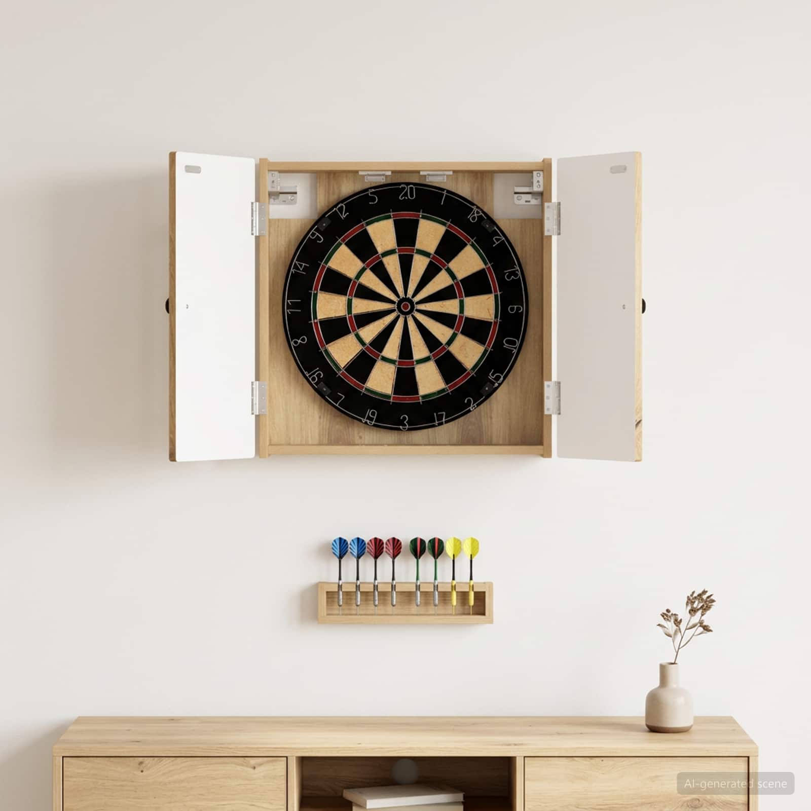 Dartboard Schrank BREDA Artisan-Eiche 52,5 x 10,5 x 53,5 cm