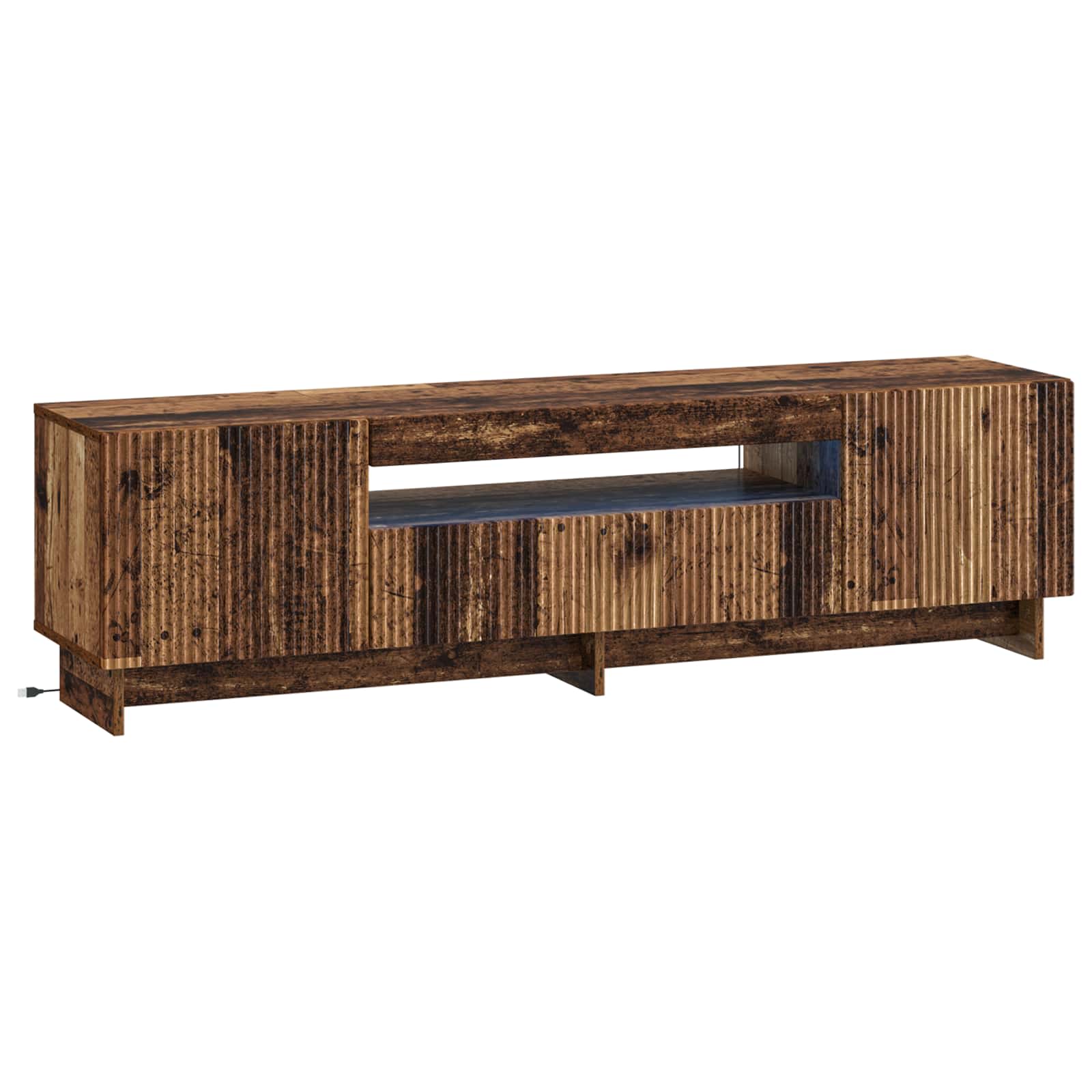 LED-TV-Schrank Altholz Holzwerkstoff