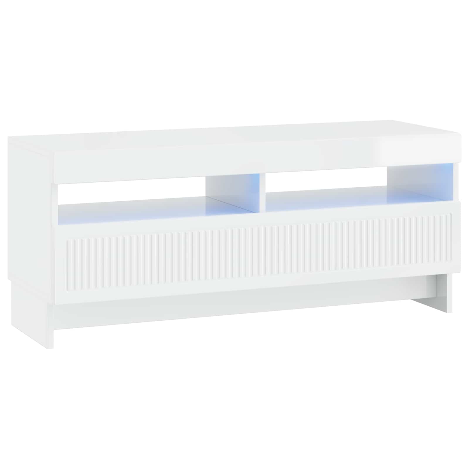 LED-TV-Schrank Hochglanz Weiß Holzwerkstoff