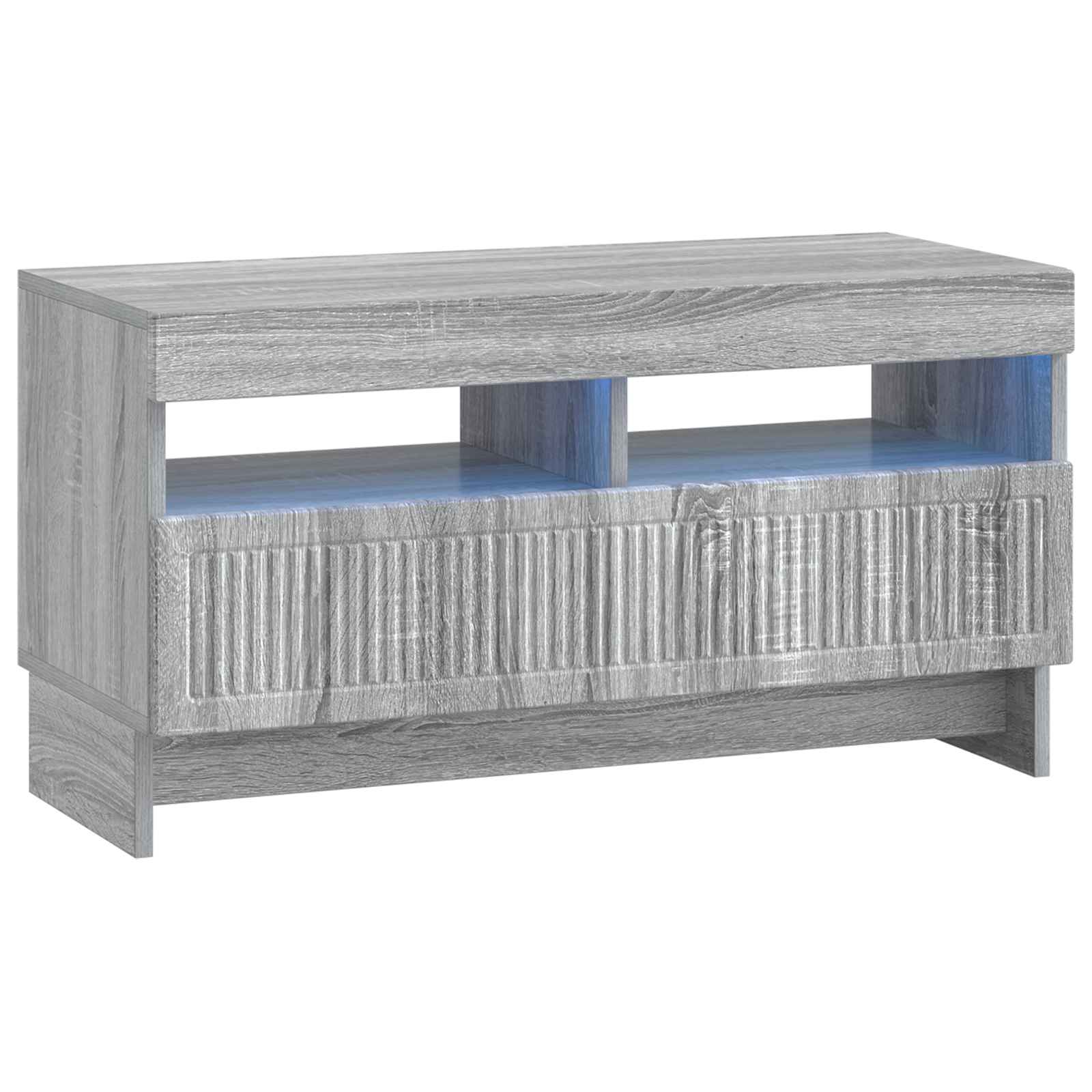 LED-TV-Schrank Sonoma-Grau Holzwerkstoff