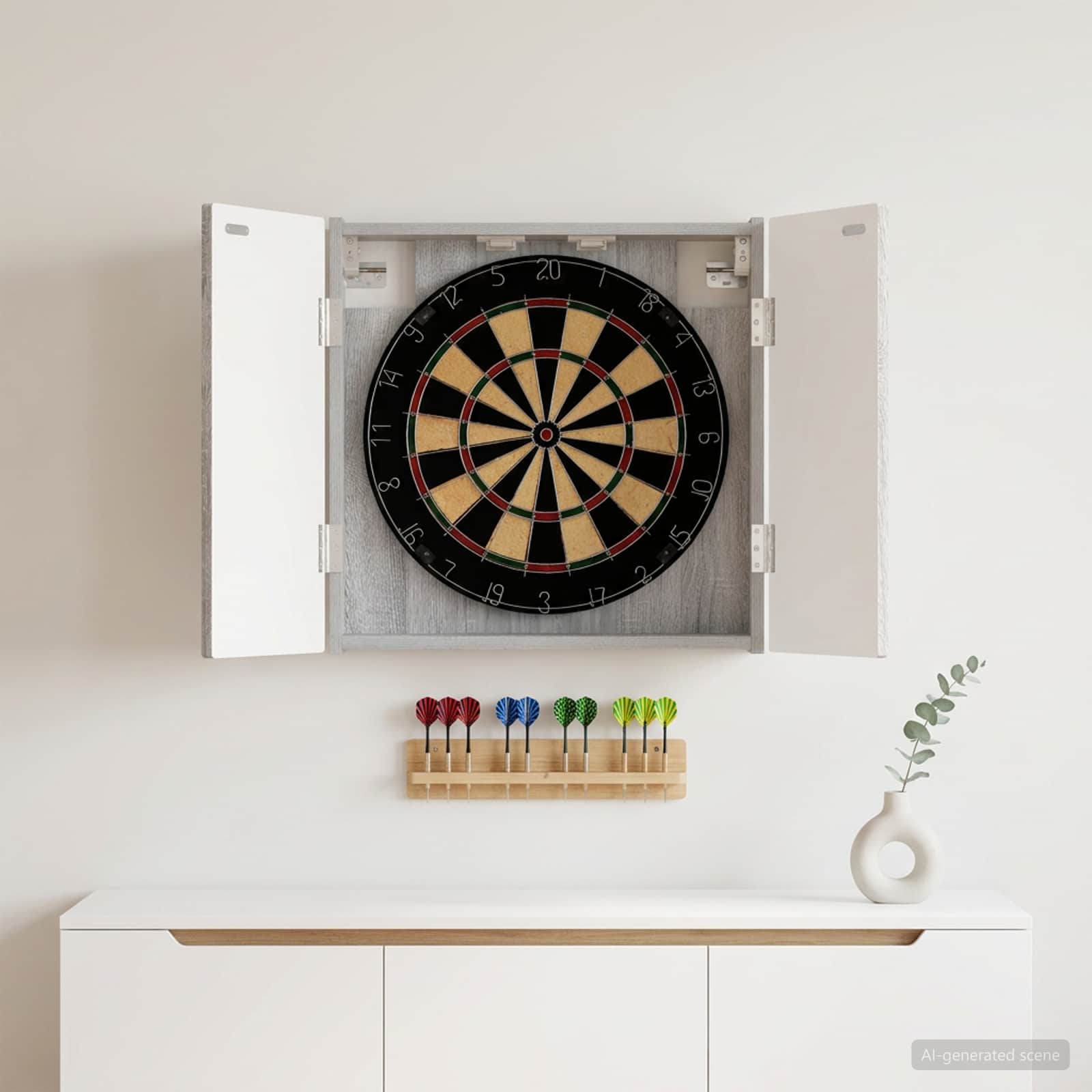 Dartboard Schrank DELFT Sonoma-Grau 52,5 x 10,5 x 53,5 cm