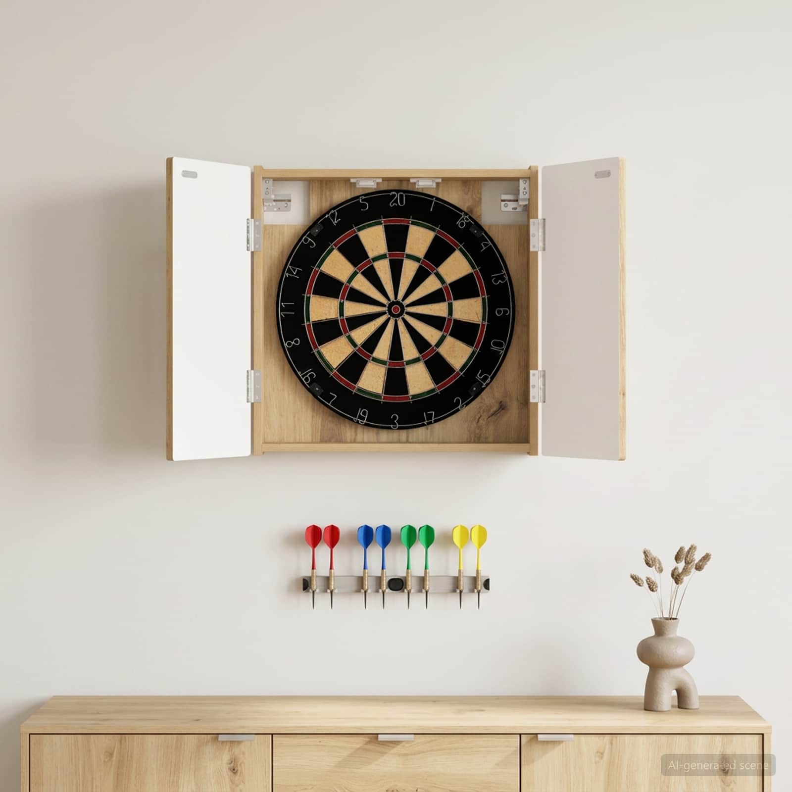 Dartboard Schrank DELFT Artisan-Eiche 52,5 x 10,5 x 53,5 cm