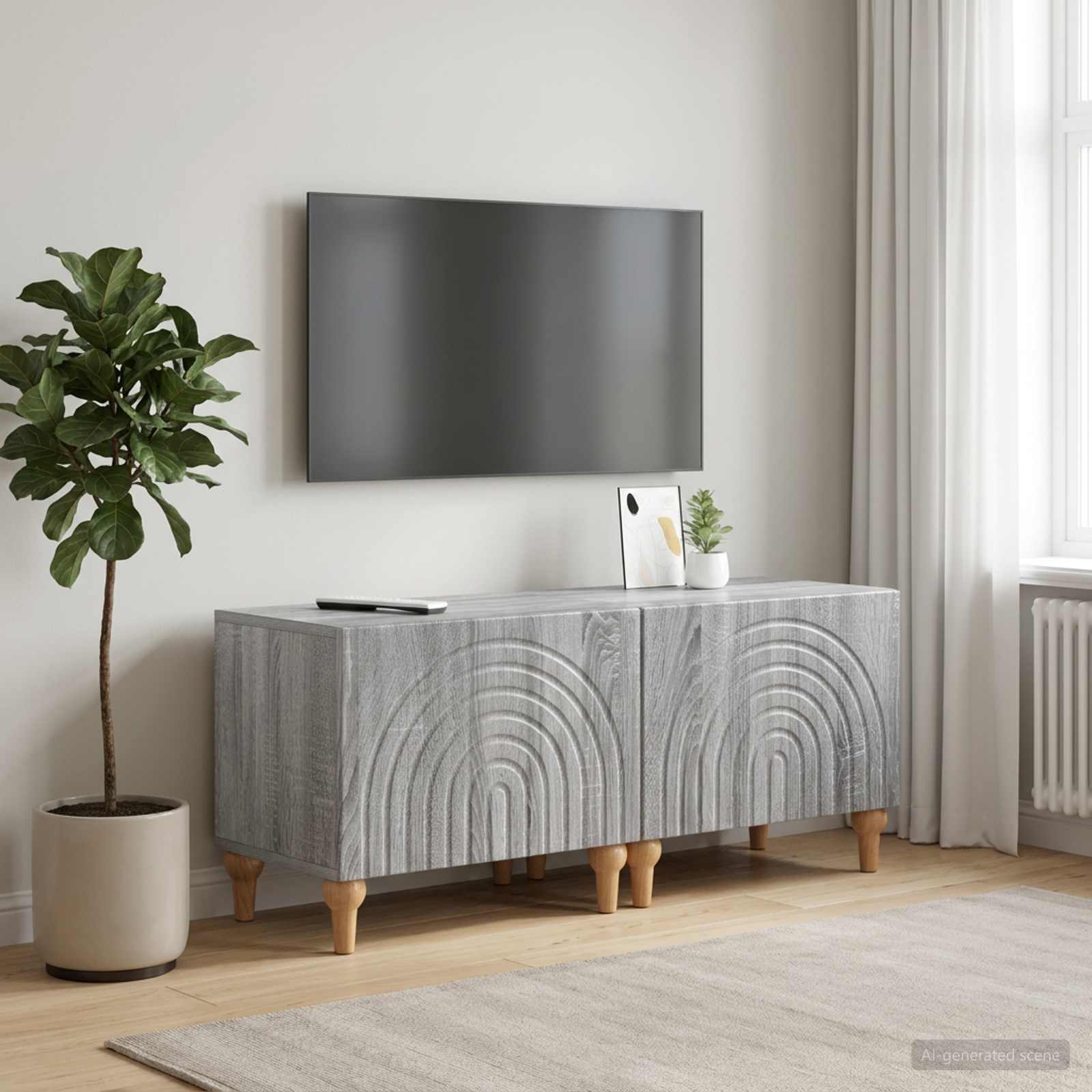 TV-Schrank Sonoma-Grau Holzwerkstoff