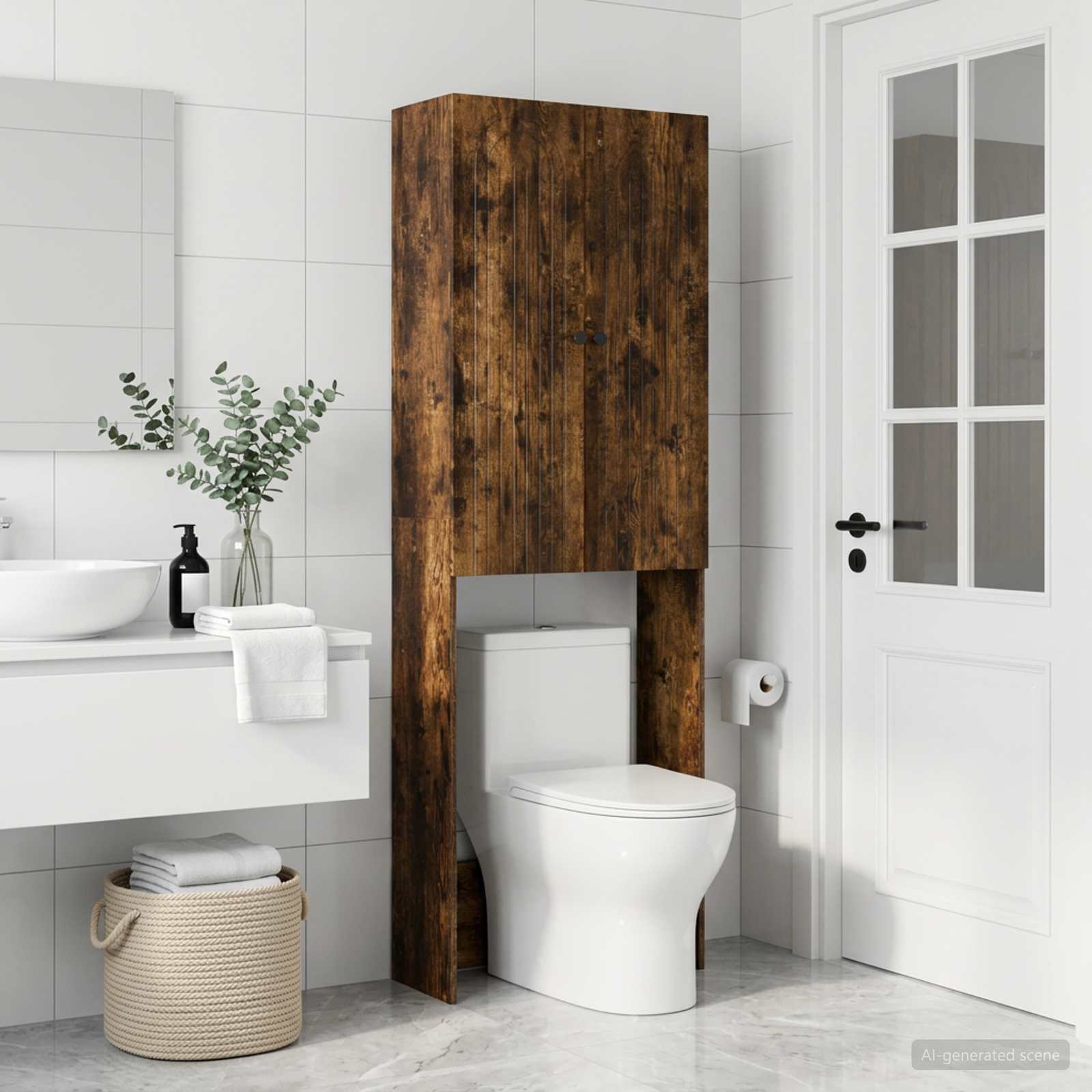 Toilettenschrank ALKMAAR Raucheiche 66 x 25,5 x 190 cm