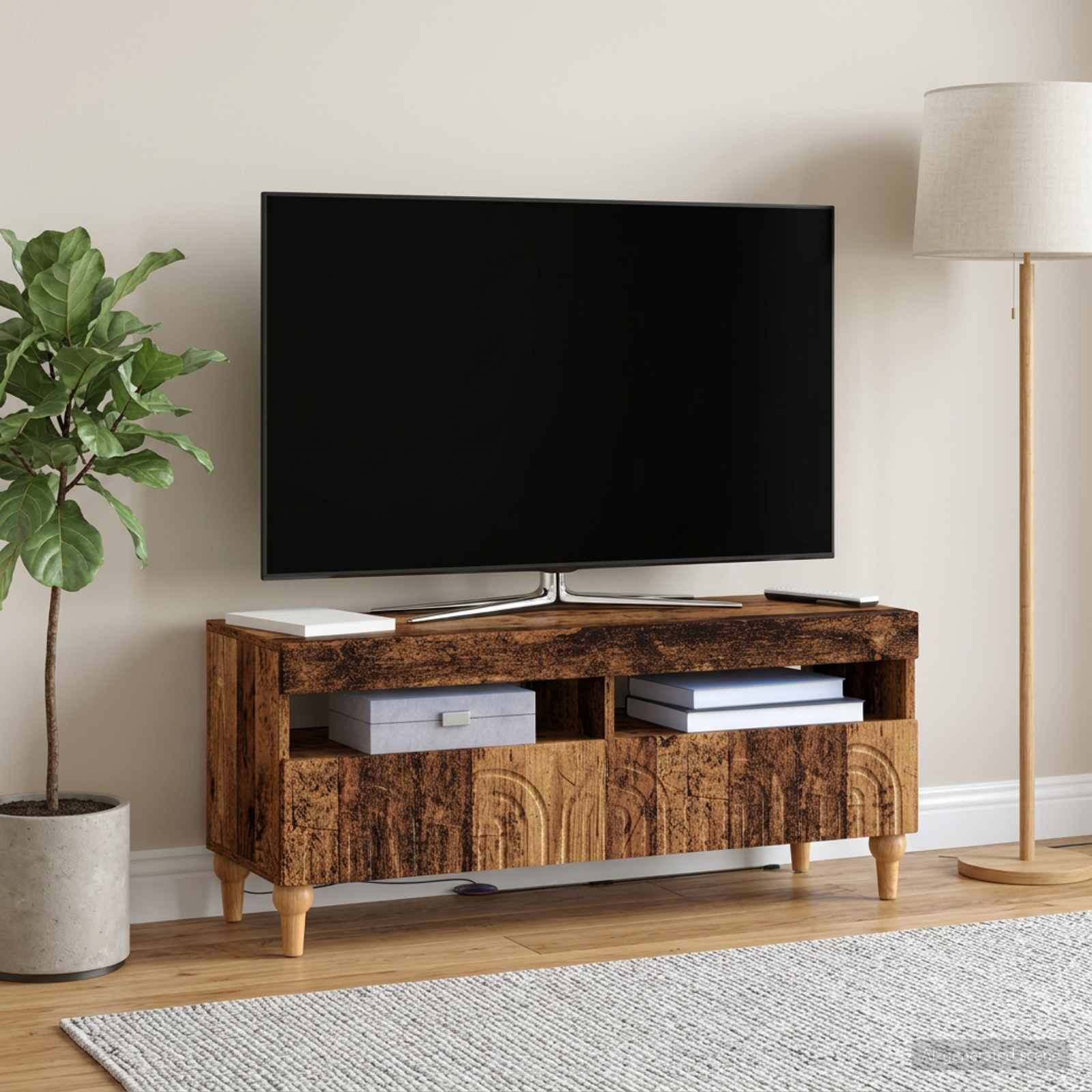 LED-TV-Schrank Altholz Holzwerkstoff