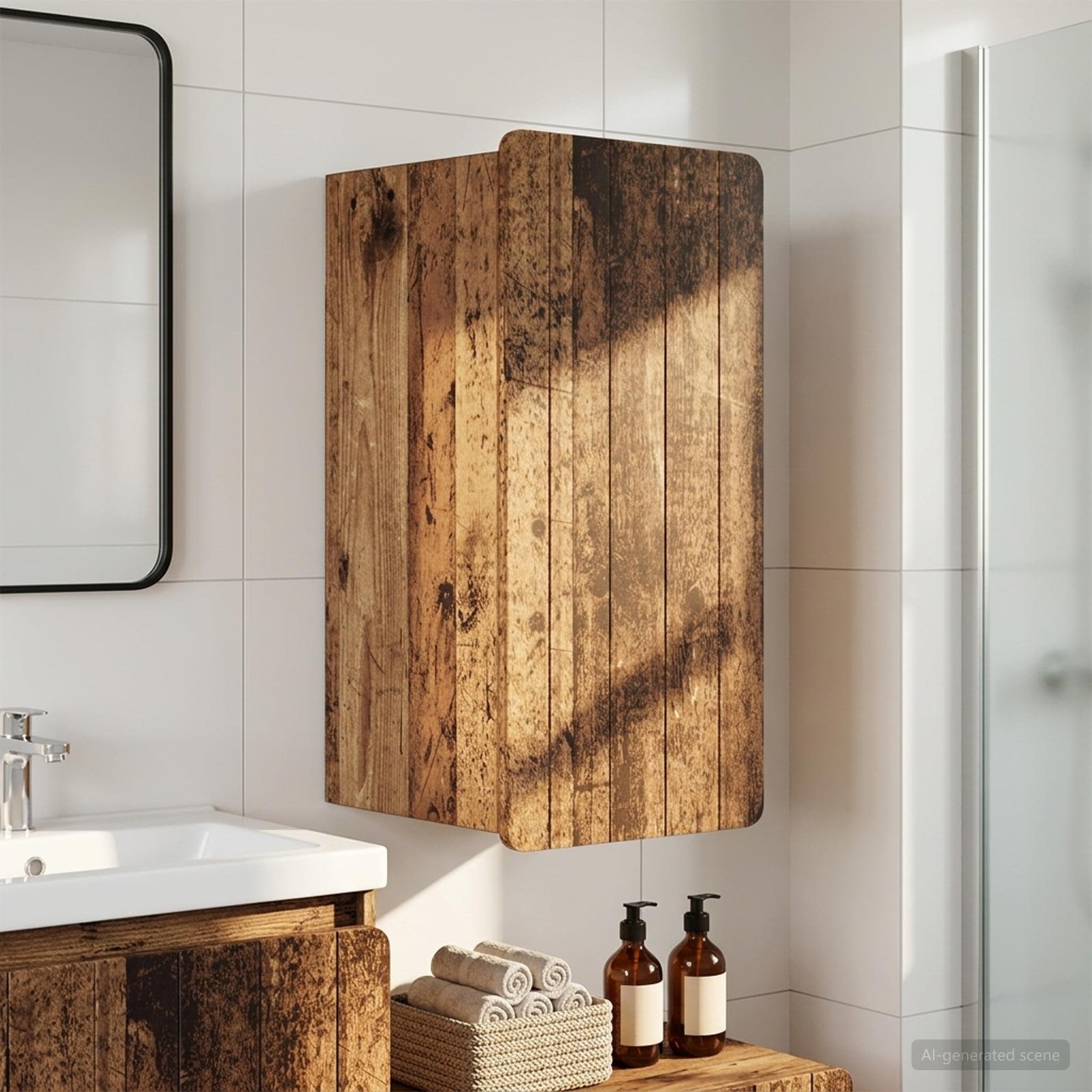Badezimmer-Wandschrank ZWOLLE Altholz 30 x 31 x 63 cm