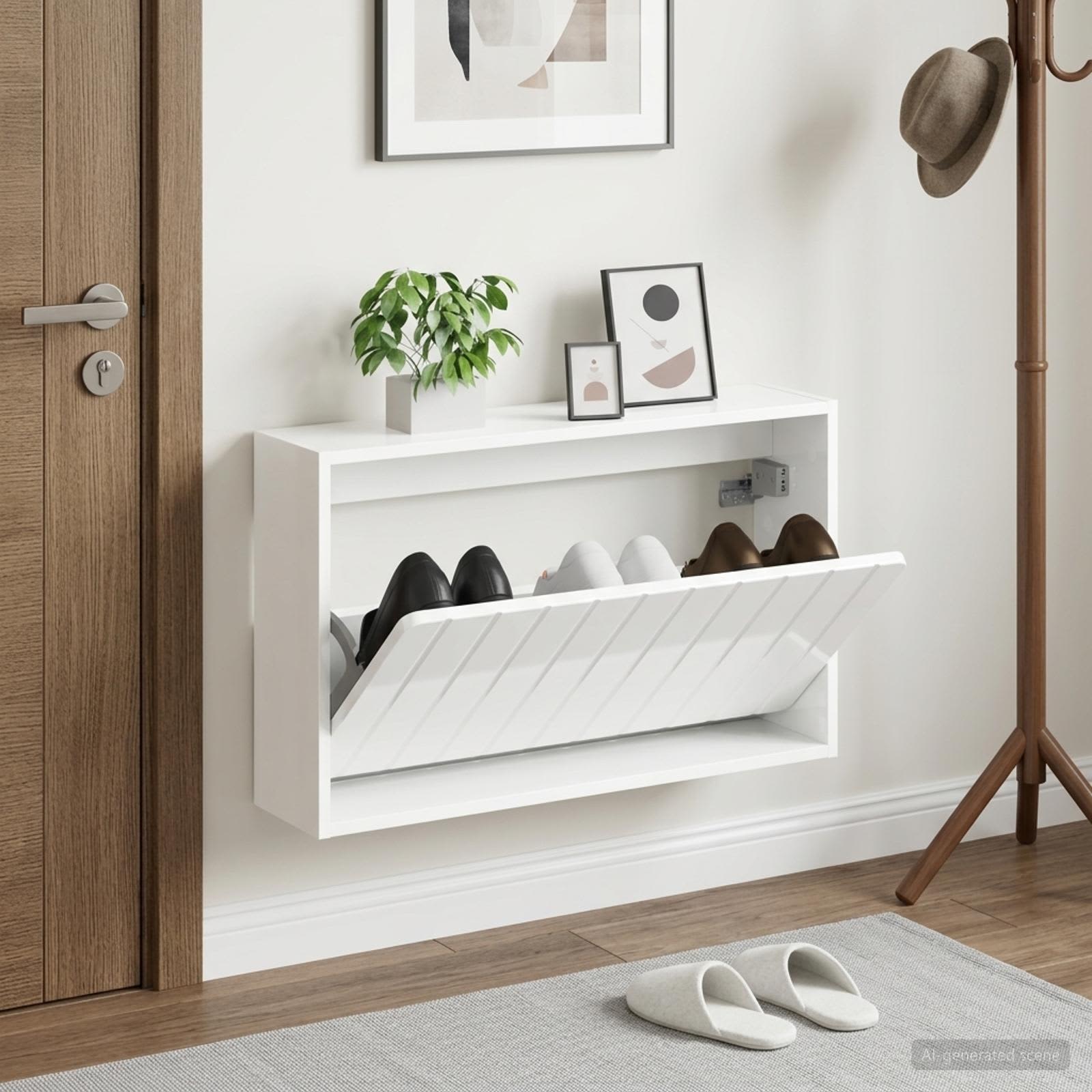 Wandmontierter Schuhschrank ZWOLLE 71 x 17 x 43 cm