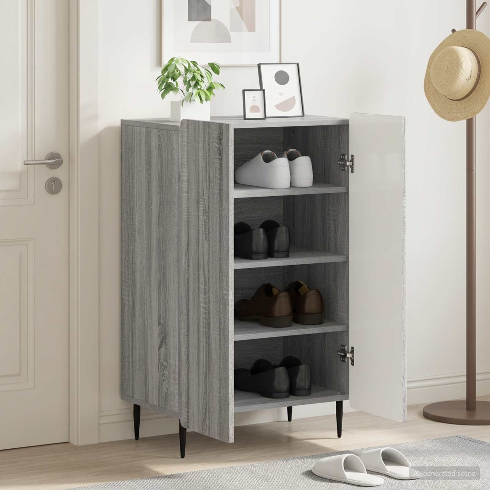 Schuhschrank ZWOLLE 59,5 x 39,5 x 91,5 cm Holzwerkstoff