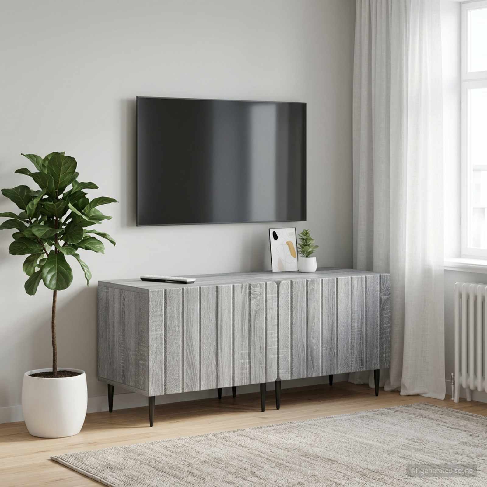 TV-Schrank Sonoma-Grau Holzwerkstoff