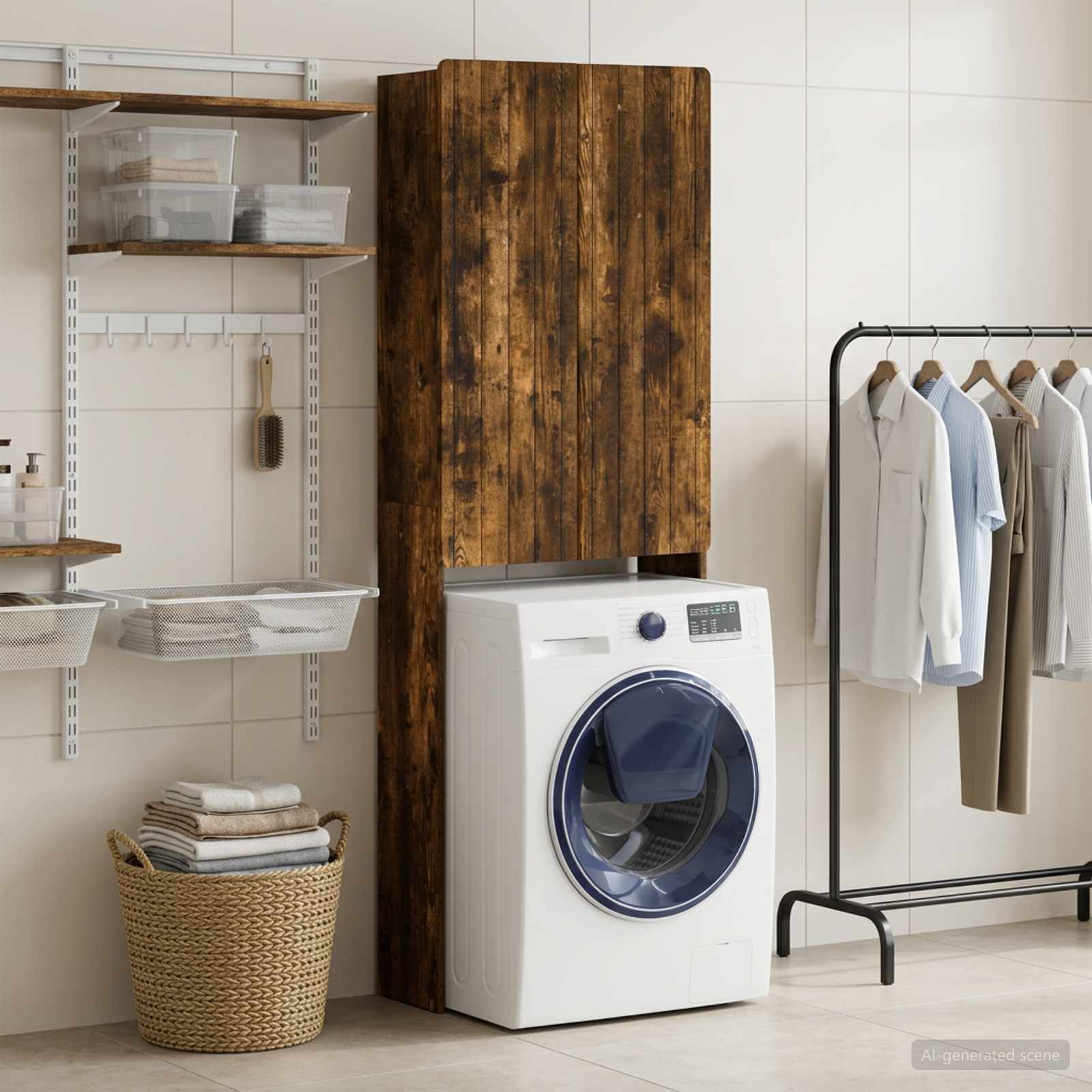 Toilettenschrank ZWOLLE Raucheiche 66 x 25,5 x 190 cm