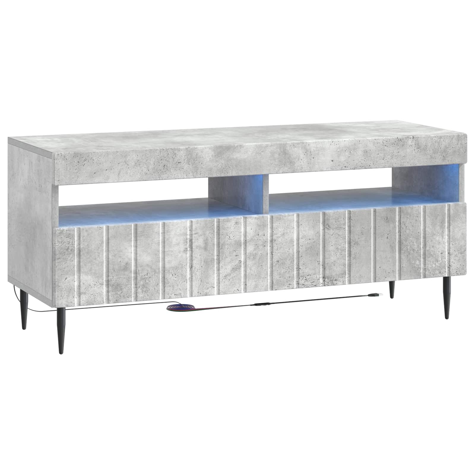 LED-TV-Schrank Betongrau Holzwerkstoff