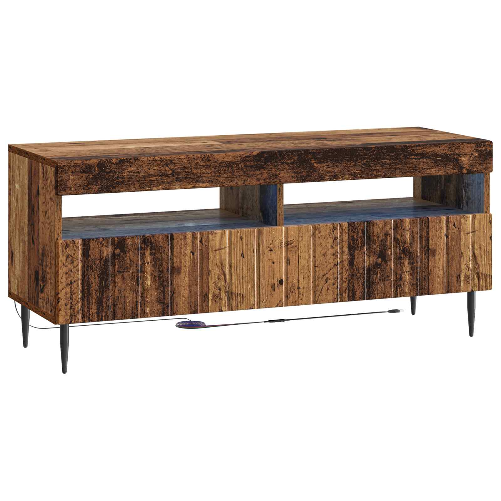 LED-TV-Schrank Altholz Holzwerkstoff