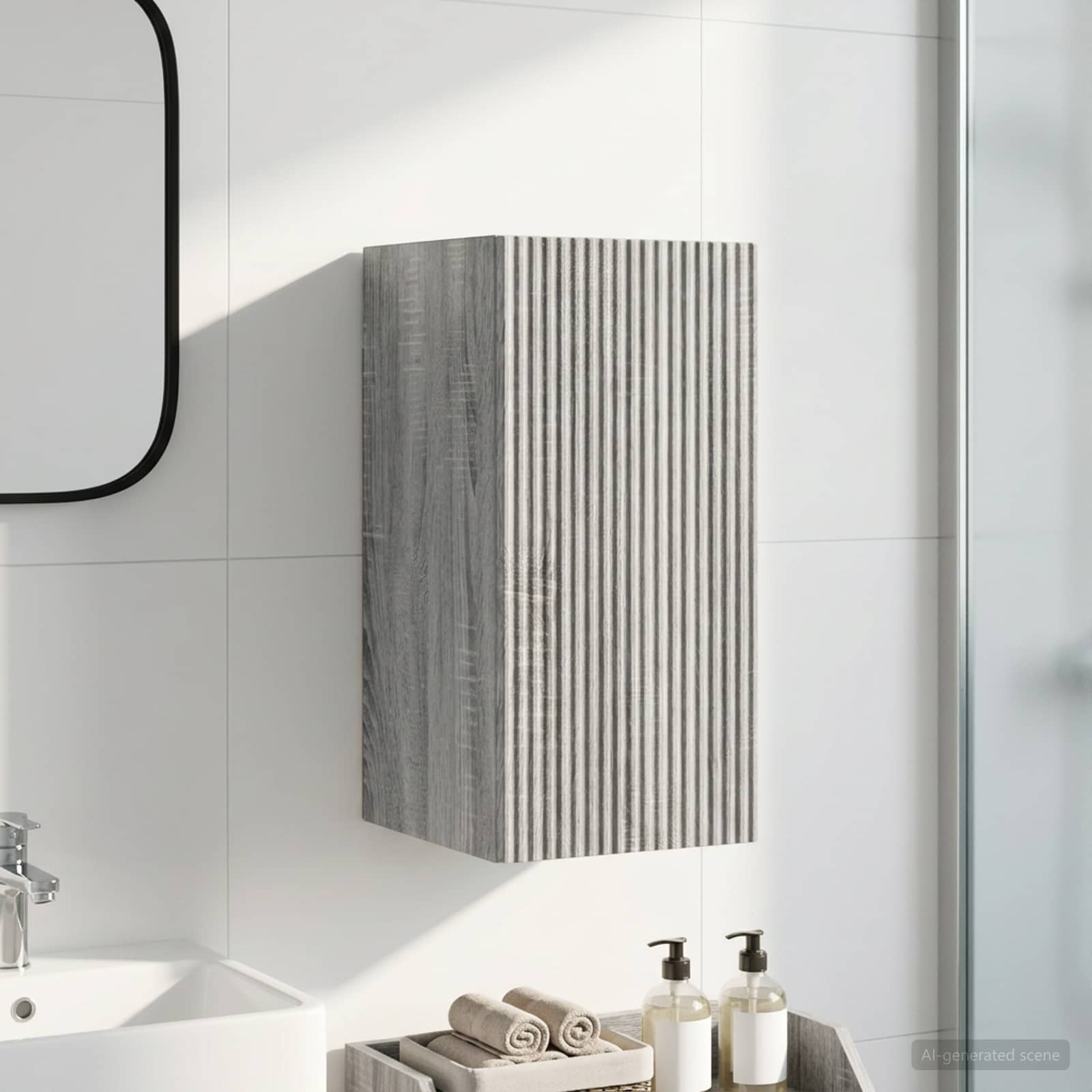 Badezimmer-Wandschrank ARNHEM Sonoma-Grau 30 x 31 x 59 cm