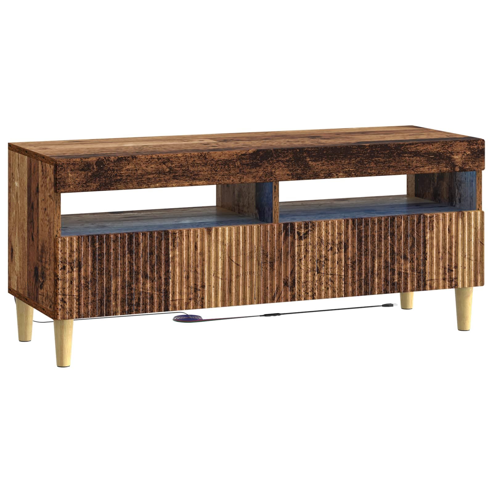 LED-TV-Schrank Altholz Holzwerkstoff