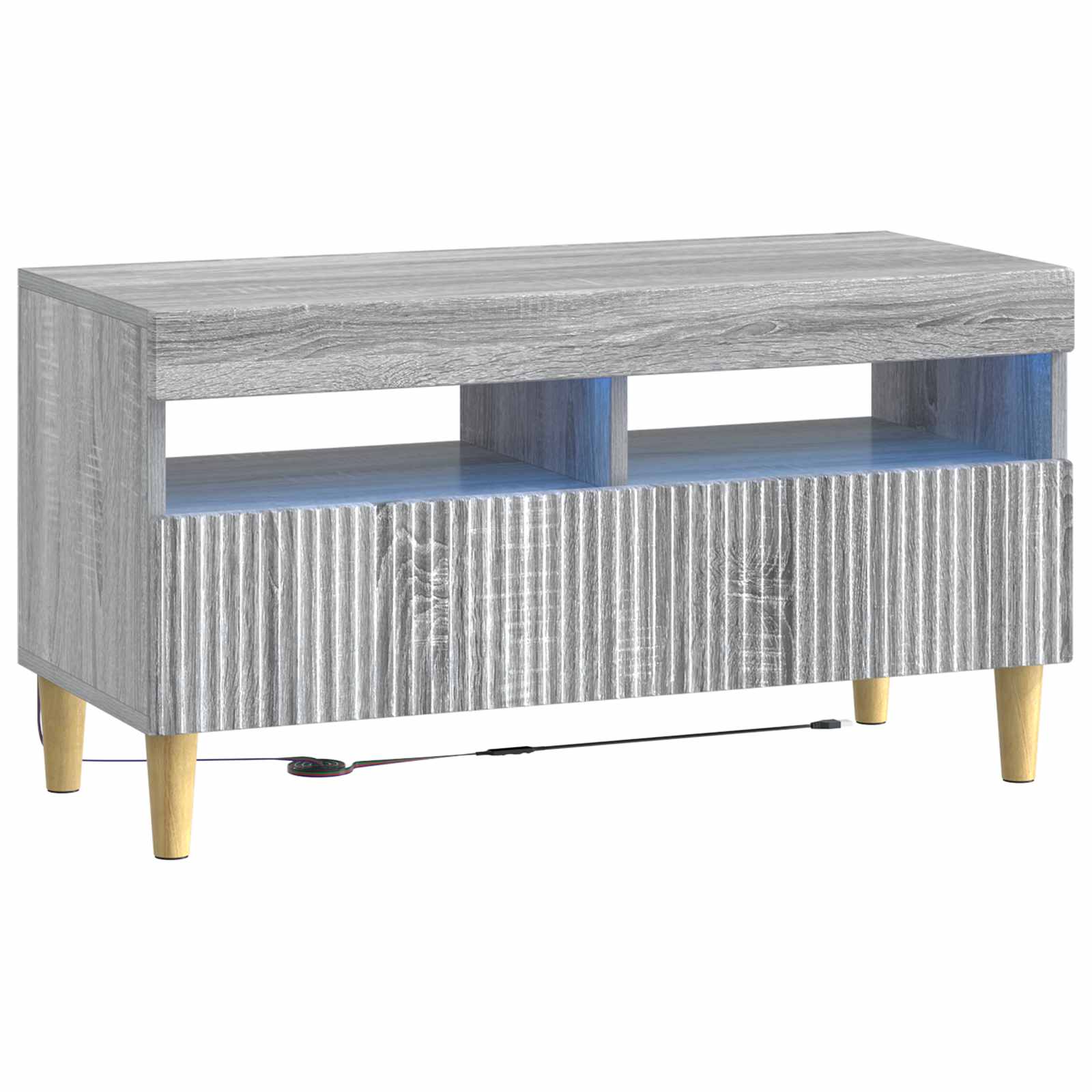 LED-TV-Schrank Sonoma-Grau Holzwerkstoff