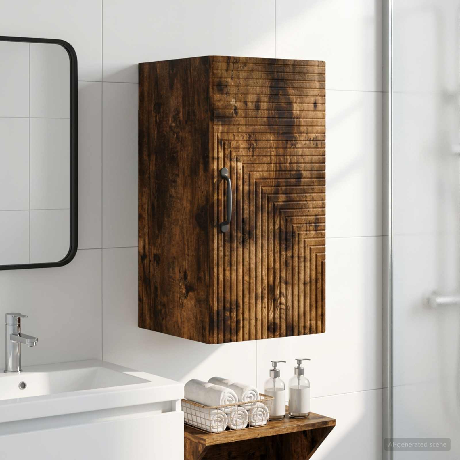 Badezimmer-Wandschrank HAARLEM Raucheiche 30 x 31 x 59 cm