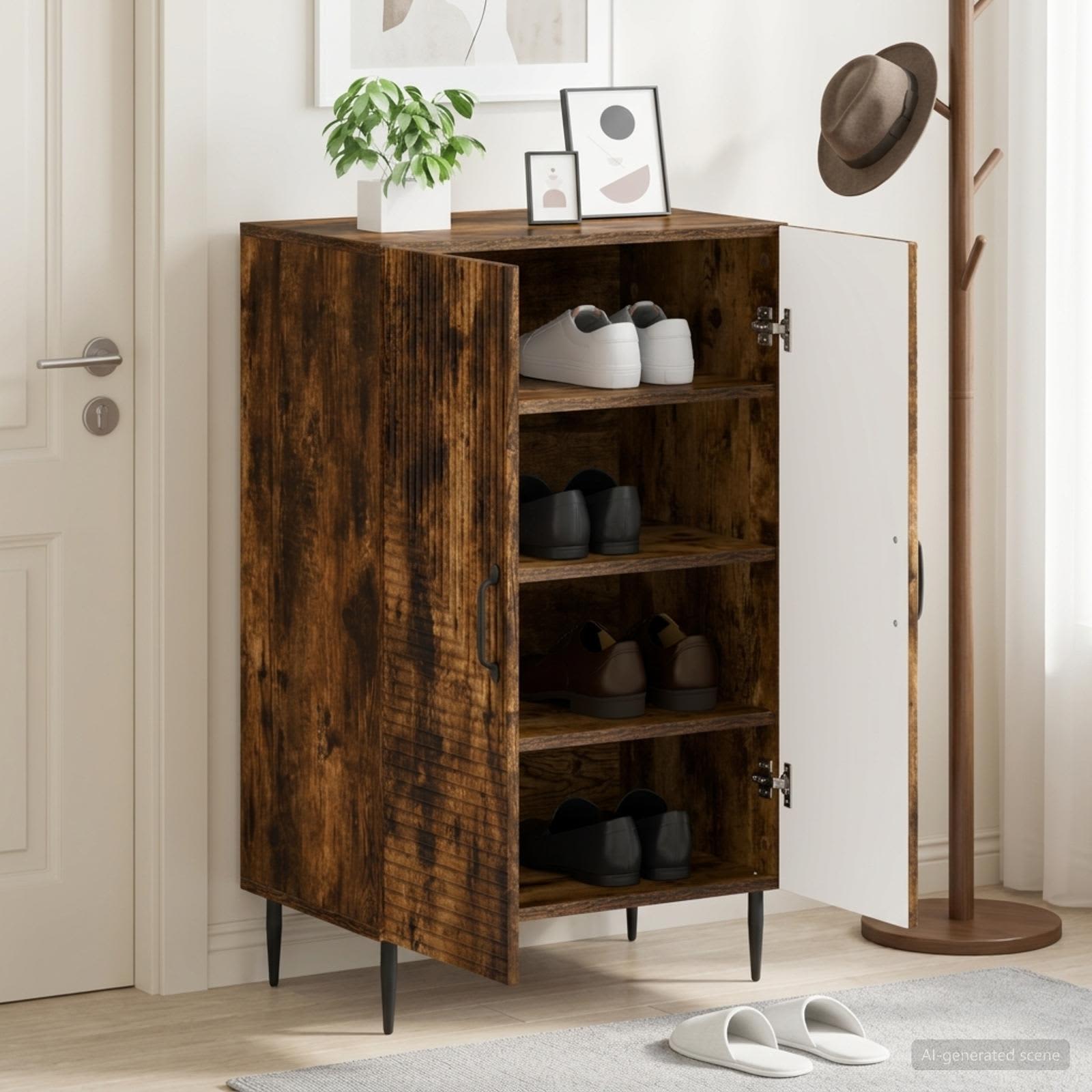 Schuhschrank HAARLEM 59,5 x 39,5 x 89,5 cm Holzwerkstoff