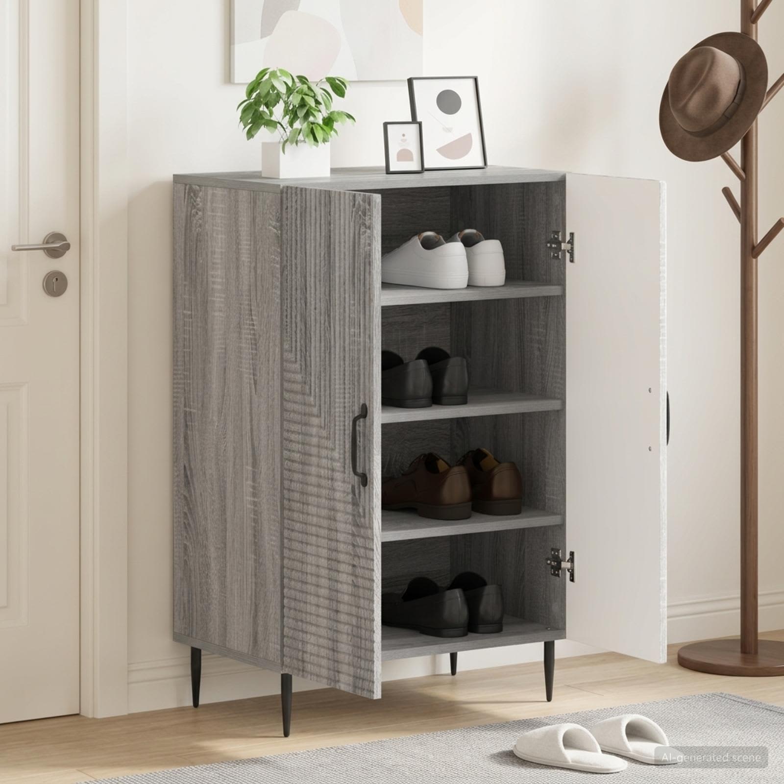 Schuhschrank HAARLEM 59,5 x 39,5 x 89,5 cm Holzwerkstoff