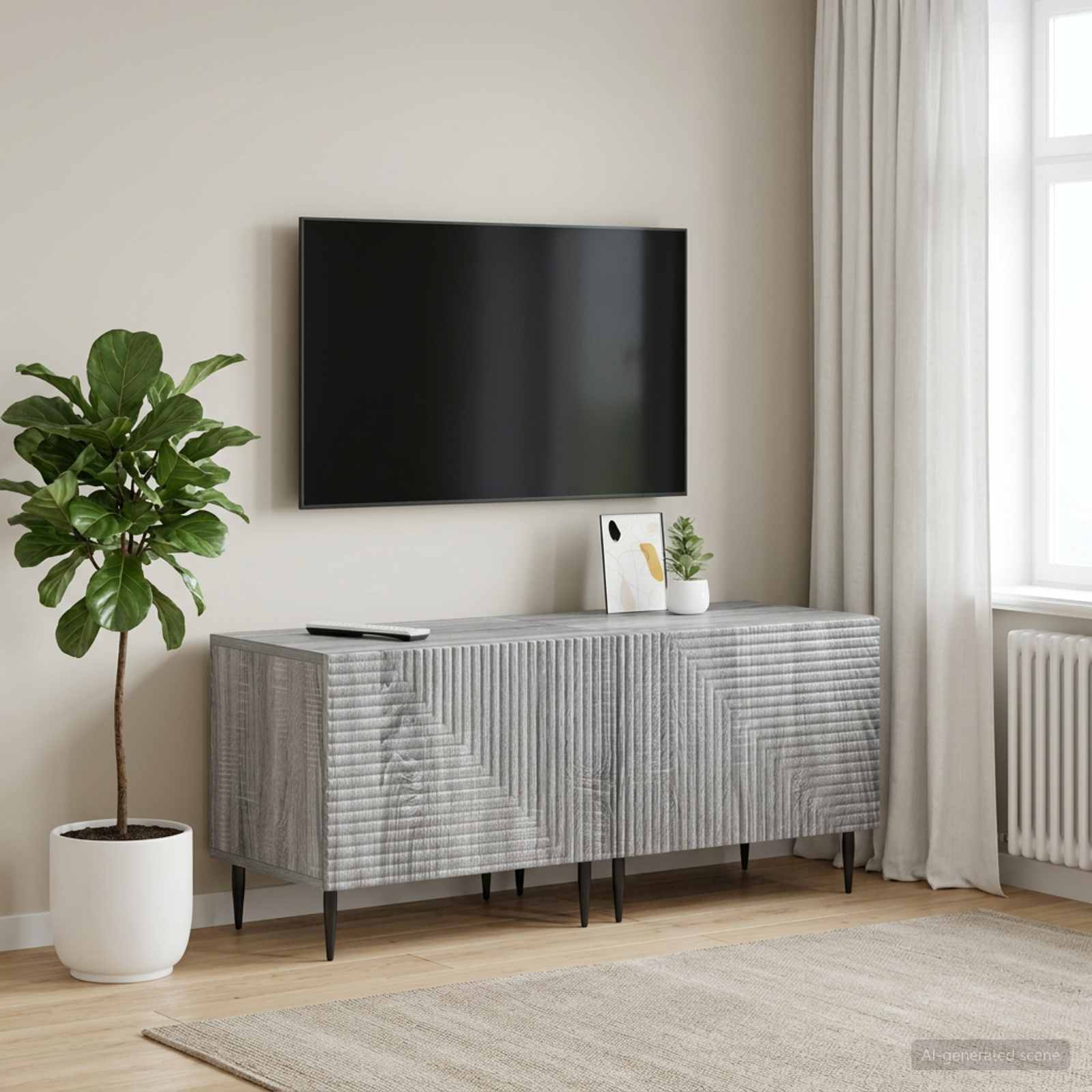 TV-Schrank Sonoma-Grau Holzwerkstoff