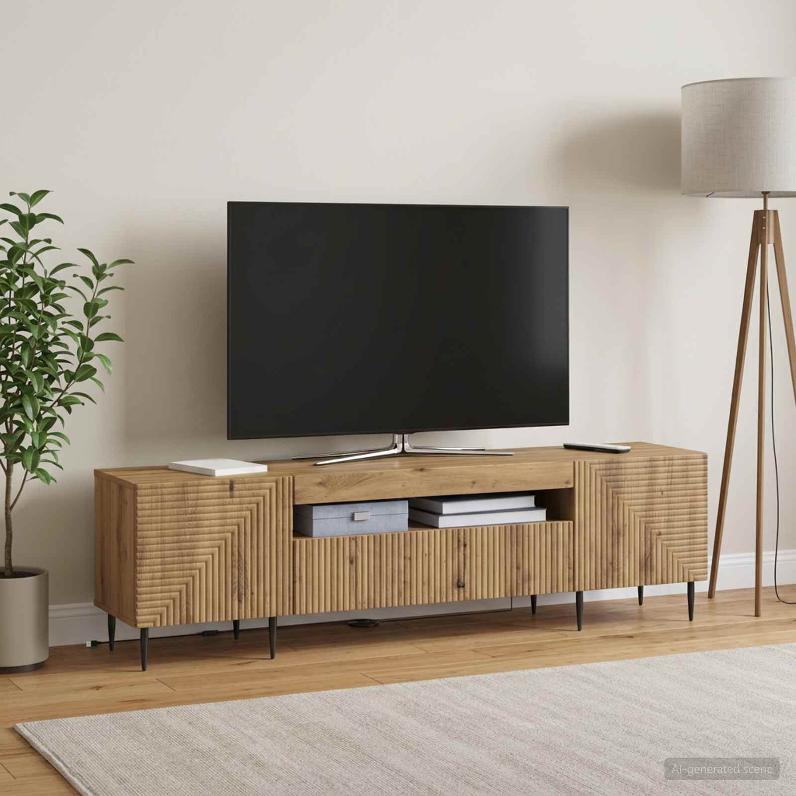 LED-TV-Schrank Artisan-Eiche Holzwerkstoff