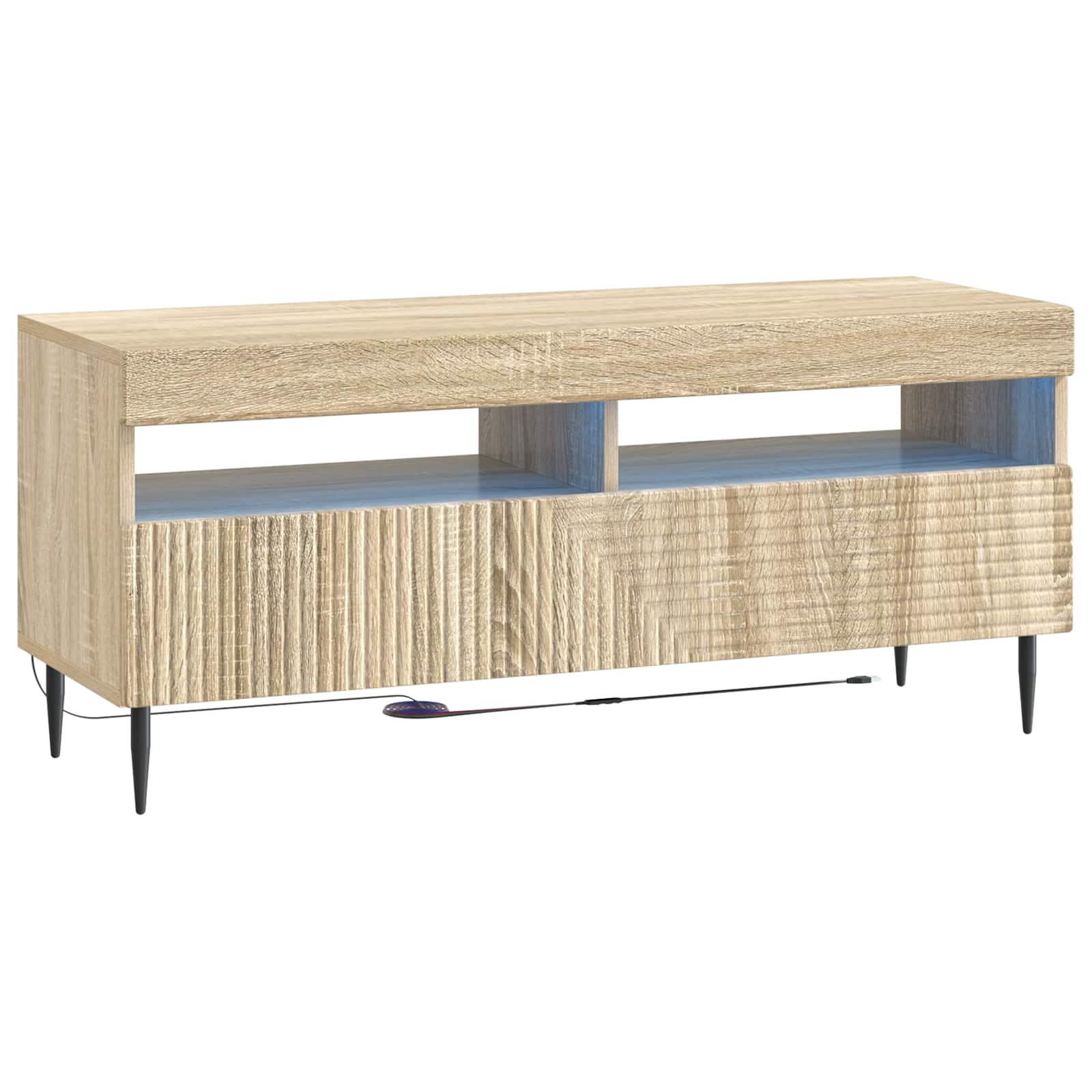 LED-TV-Schrank Sonoma-Eiche Holzwerkstoff