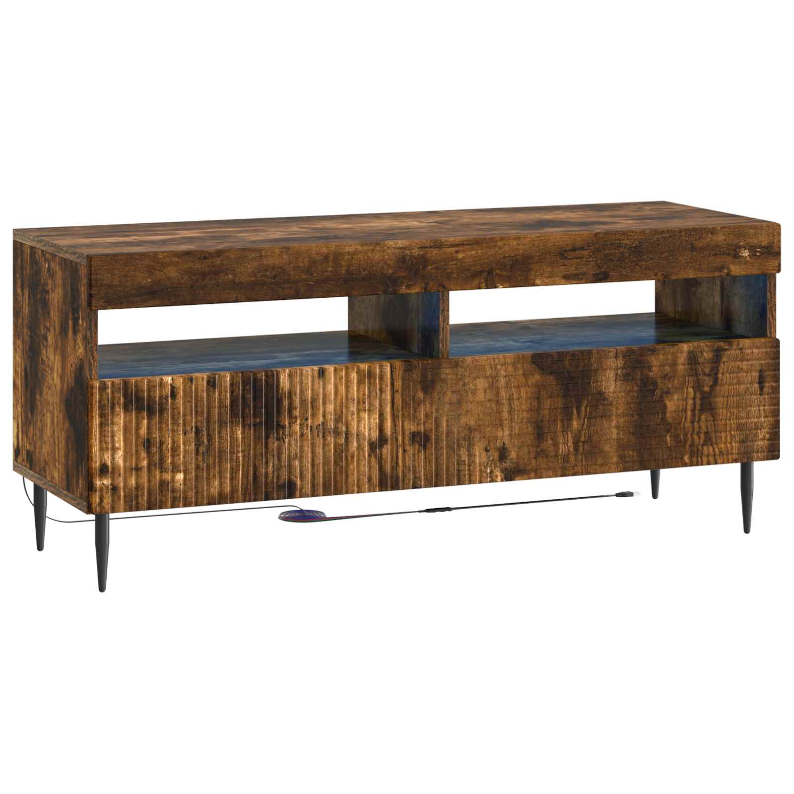 LED-TV-Schrank Raucheiche Holzwerkstoff