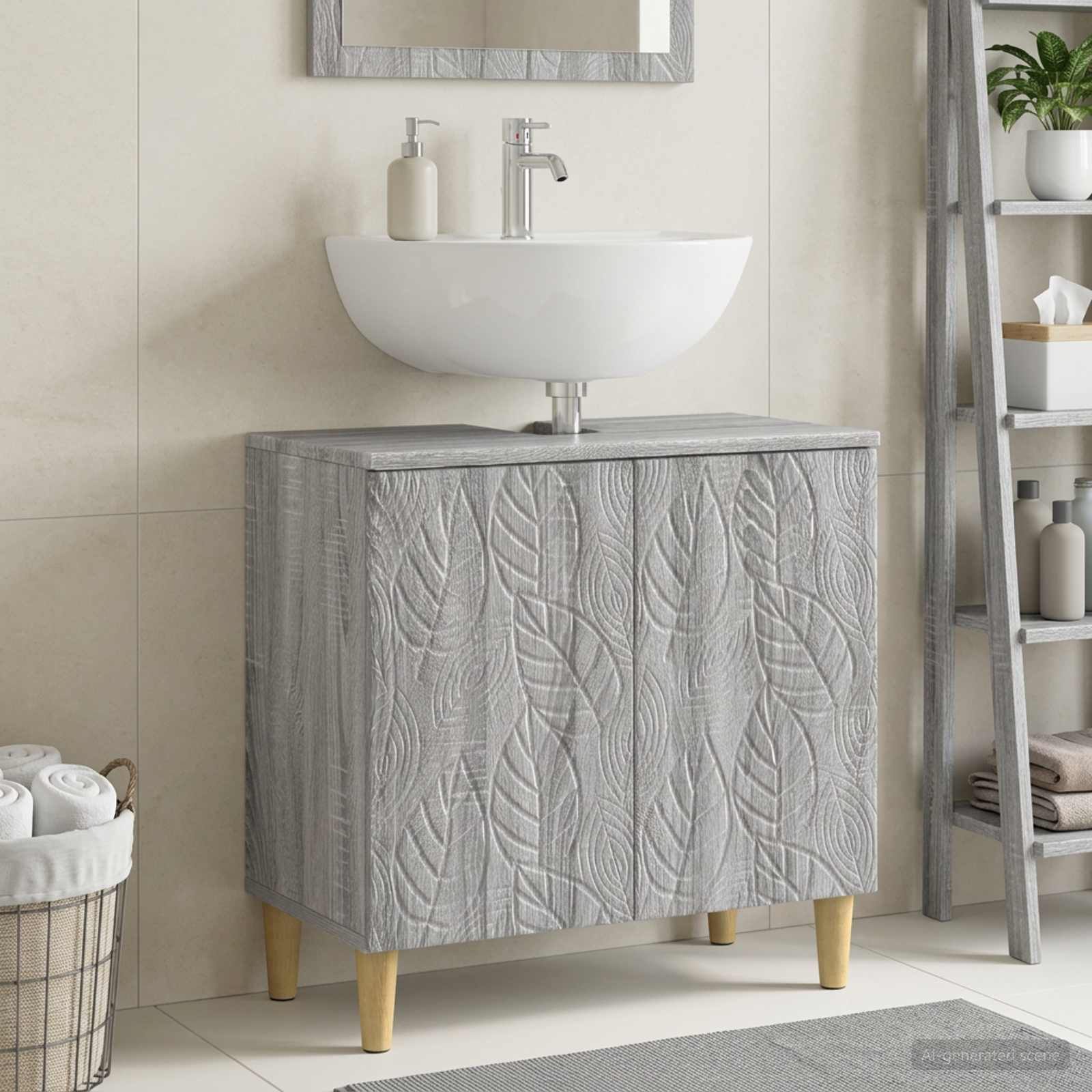 Waschbeckenschrank DELFT Sonoma-Grau 59,5 x 31,5 x 59 cm