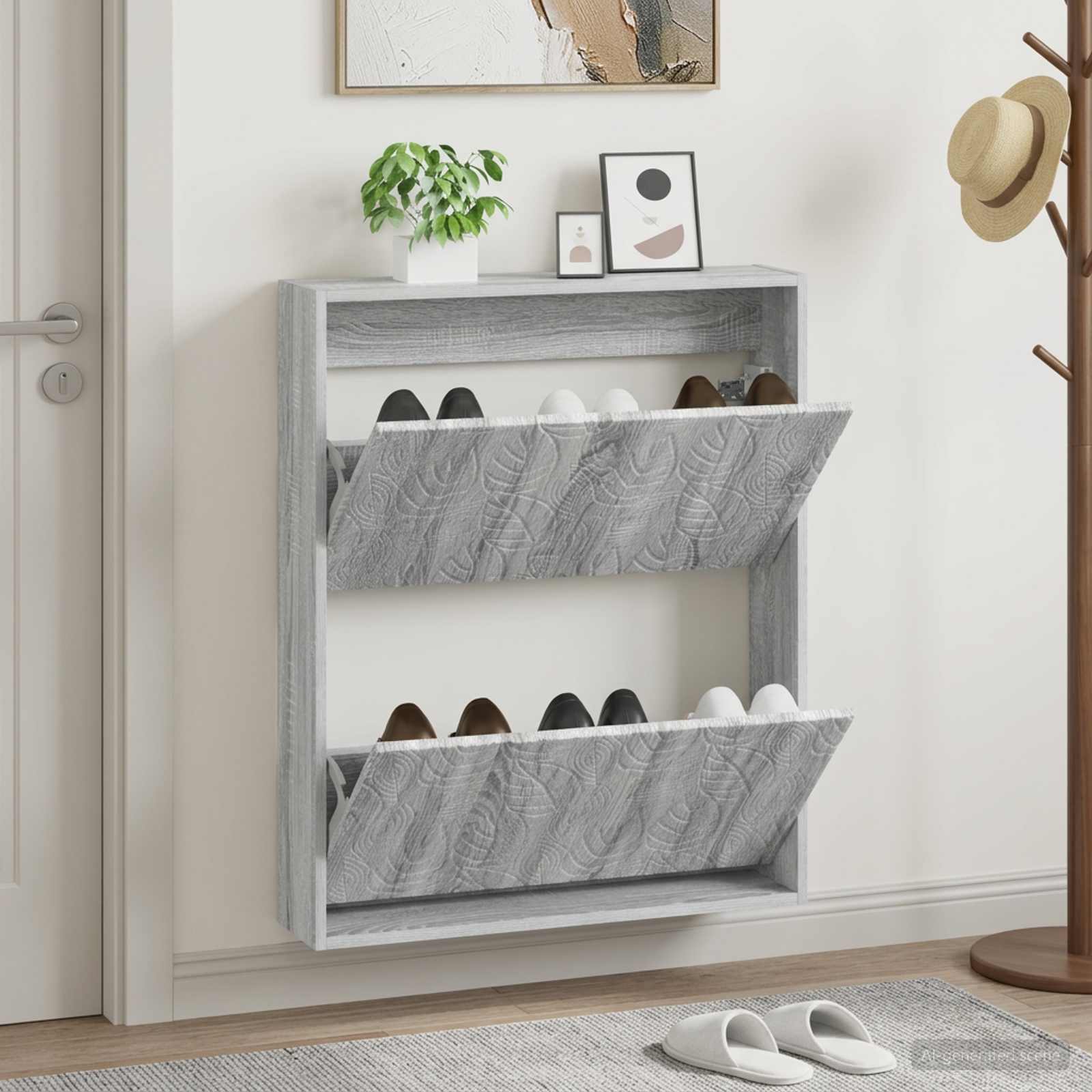 Wandmontierter Schuhschrank DELFT 71 x 17 x 86 cm Holzwerkstoff