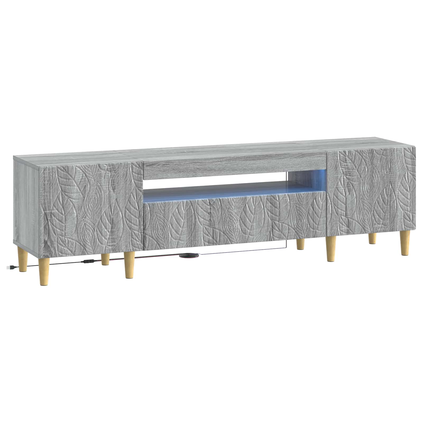 LED-TV-Schrank Sonoma-Grau Holzwerkstoff