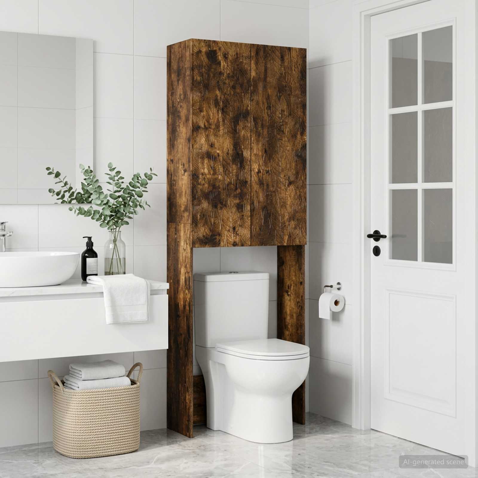 Toilettenschrank DELFT Raucheiche 66 x 25,5 x 190 cm