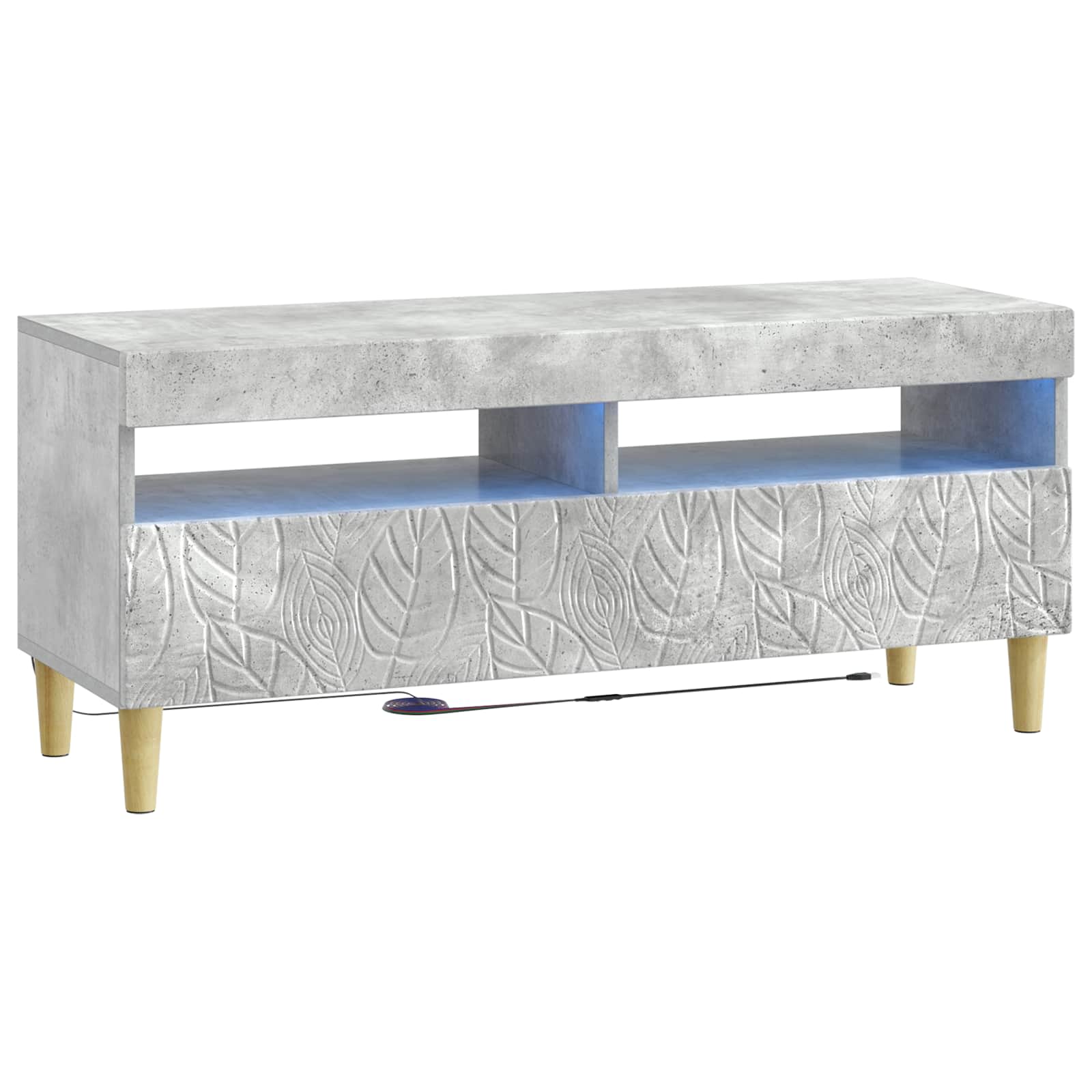LED-TV-Schrank Betongrau Holzwerkstoff