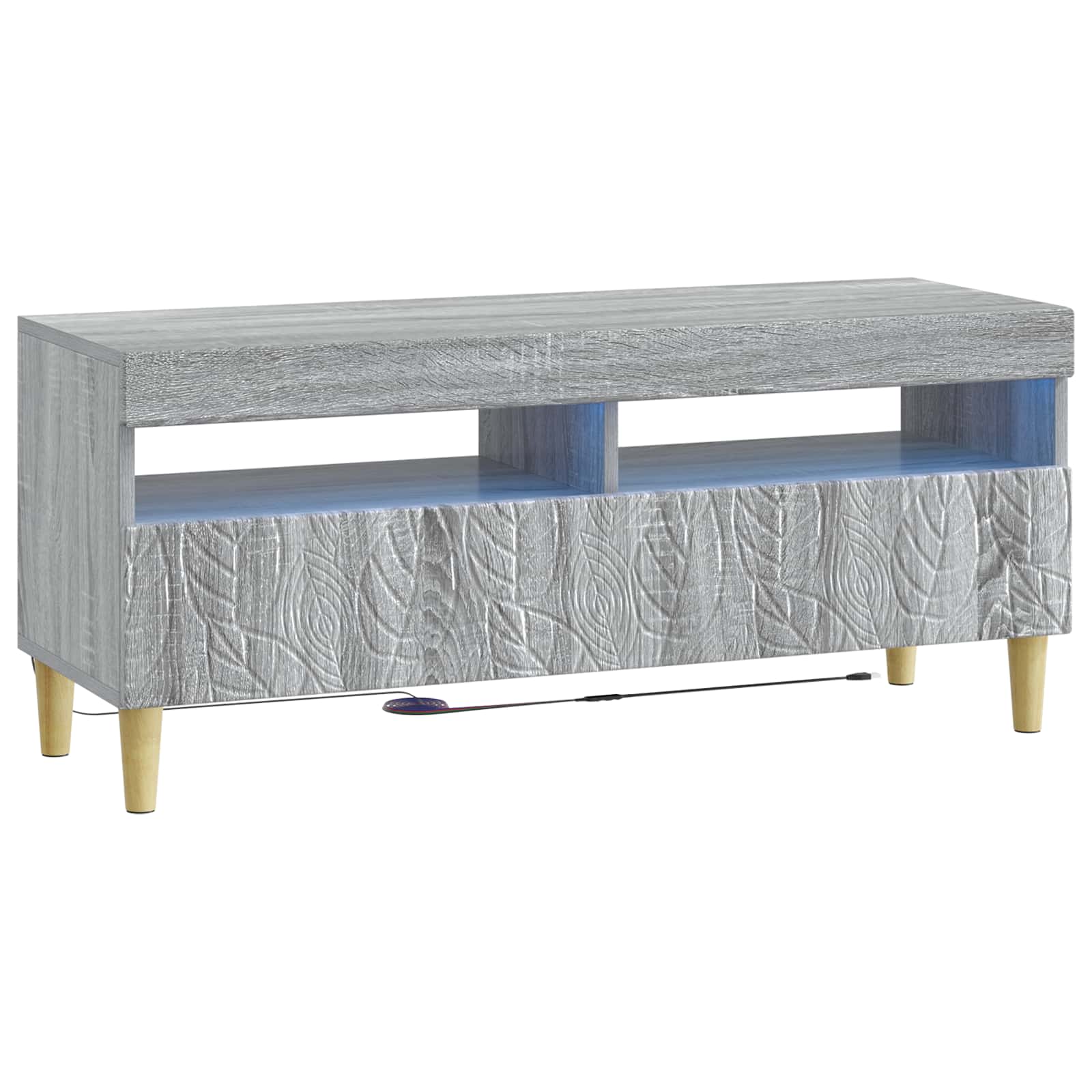LED-TV-Schrank Sonoma-Grau Holzwerkstoff