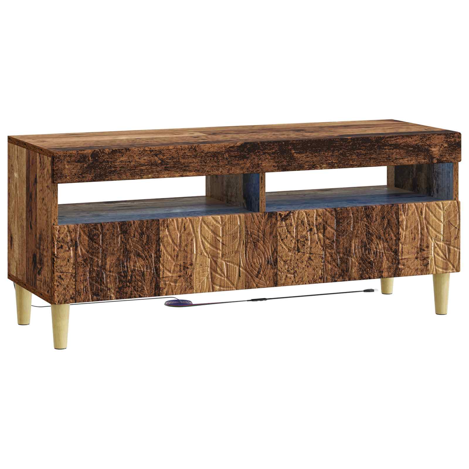 LED-TV-Schrank Altholz Holzwerkstoff
