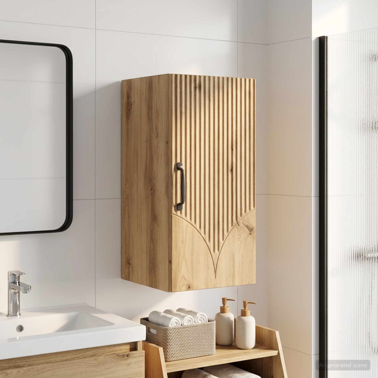 Badezimmer-Wandschrank HOORN Artisan-Eiche 30 x 31 x 59 cm