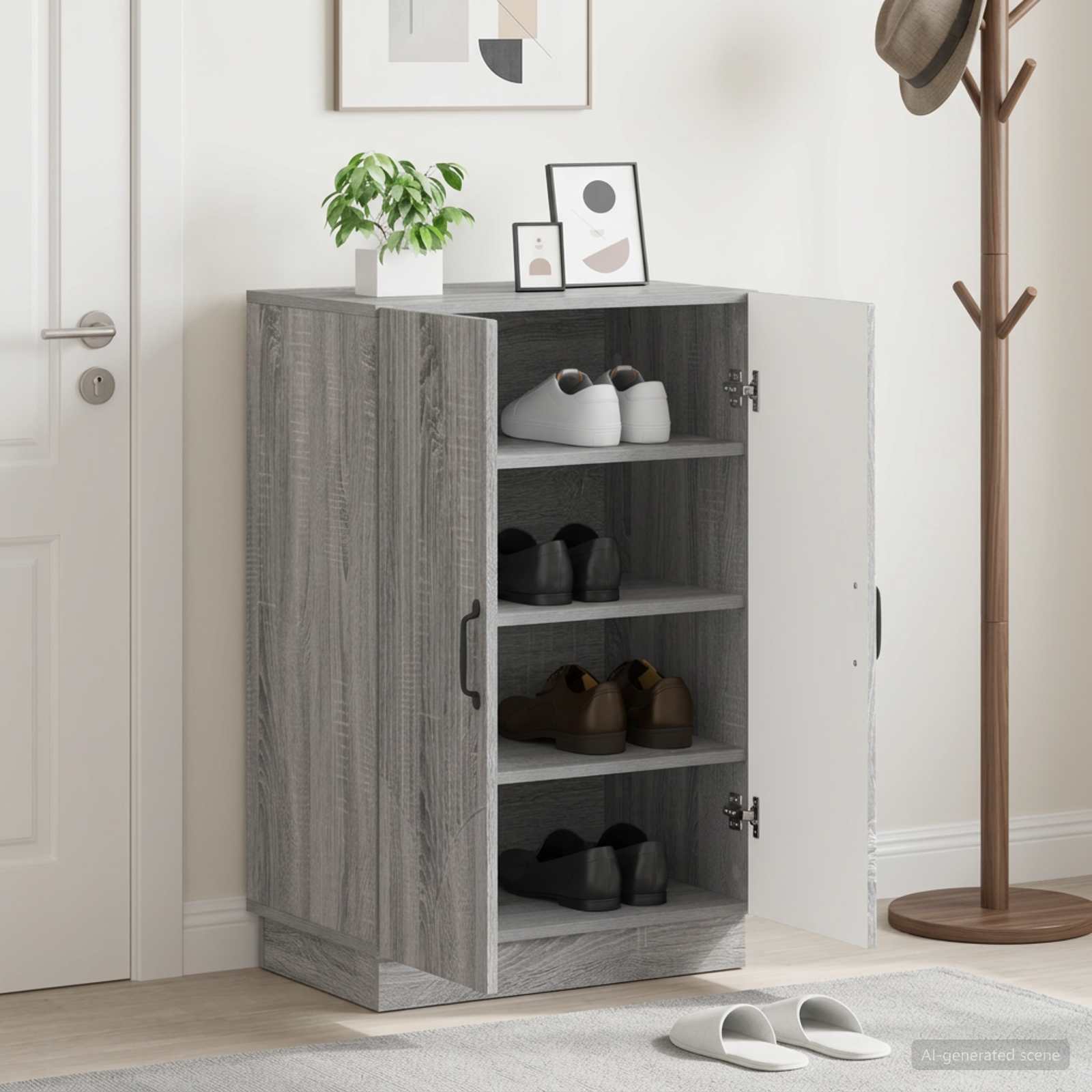Schuhschrank HOORN 59,5 x 39,5 x 87 cm Holzwerkstoff