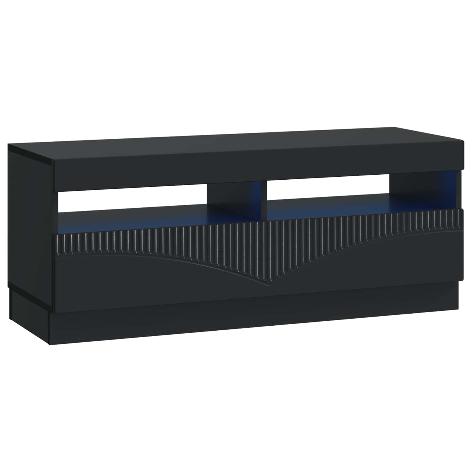 LED-TV-Schrank Schwarz Holzwerkstoff